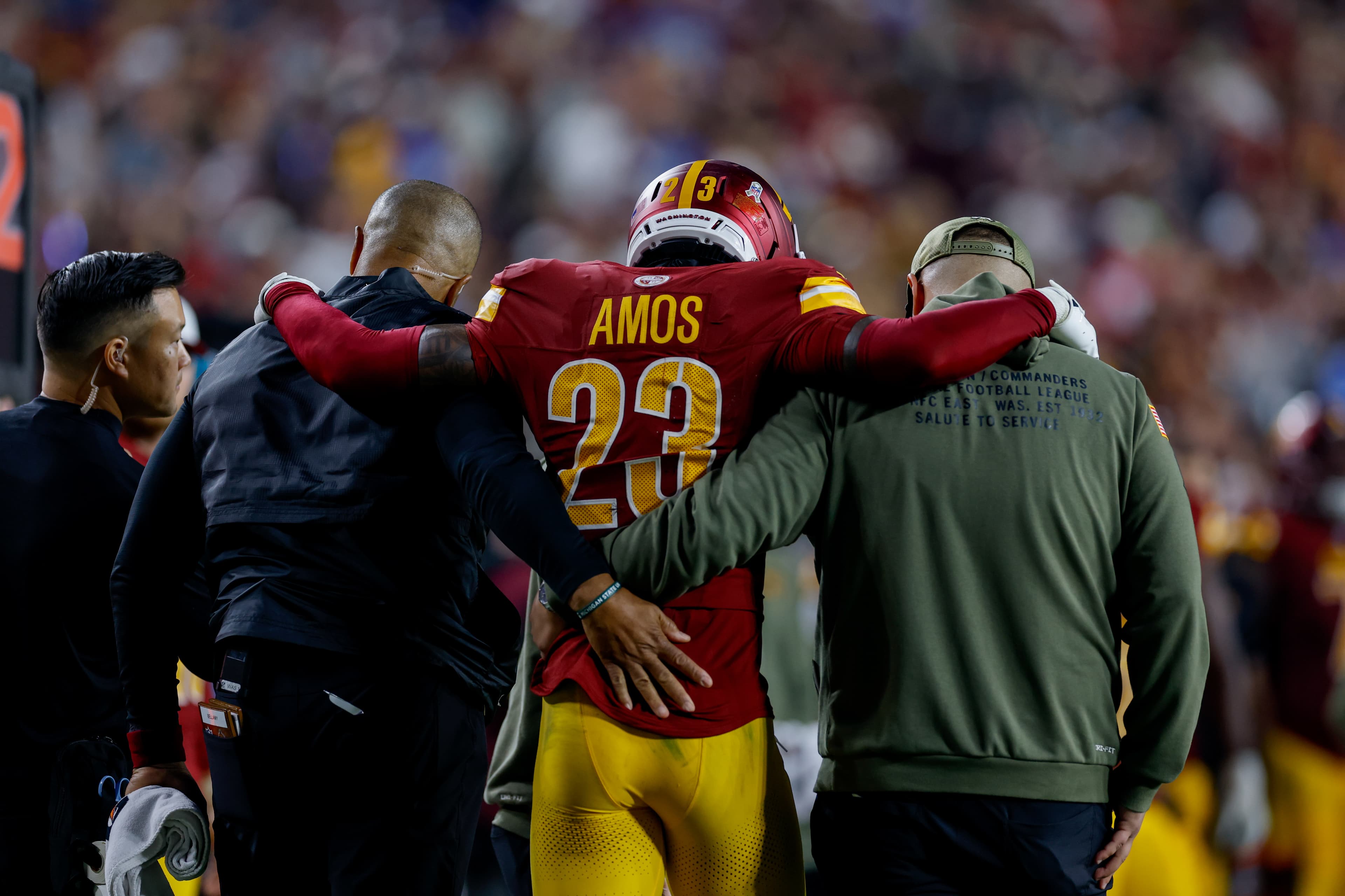 Commanders CB Trey Amos on his rehab: “Leg’s going good, man, for real, for real!”