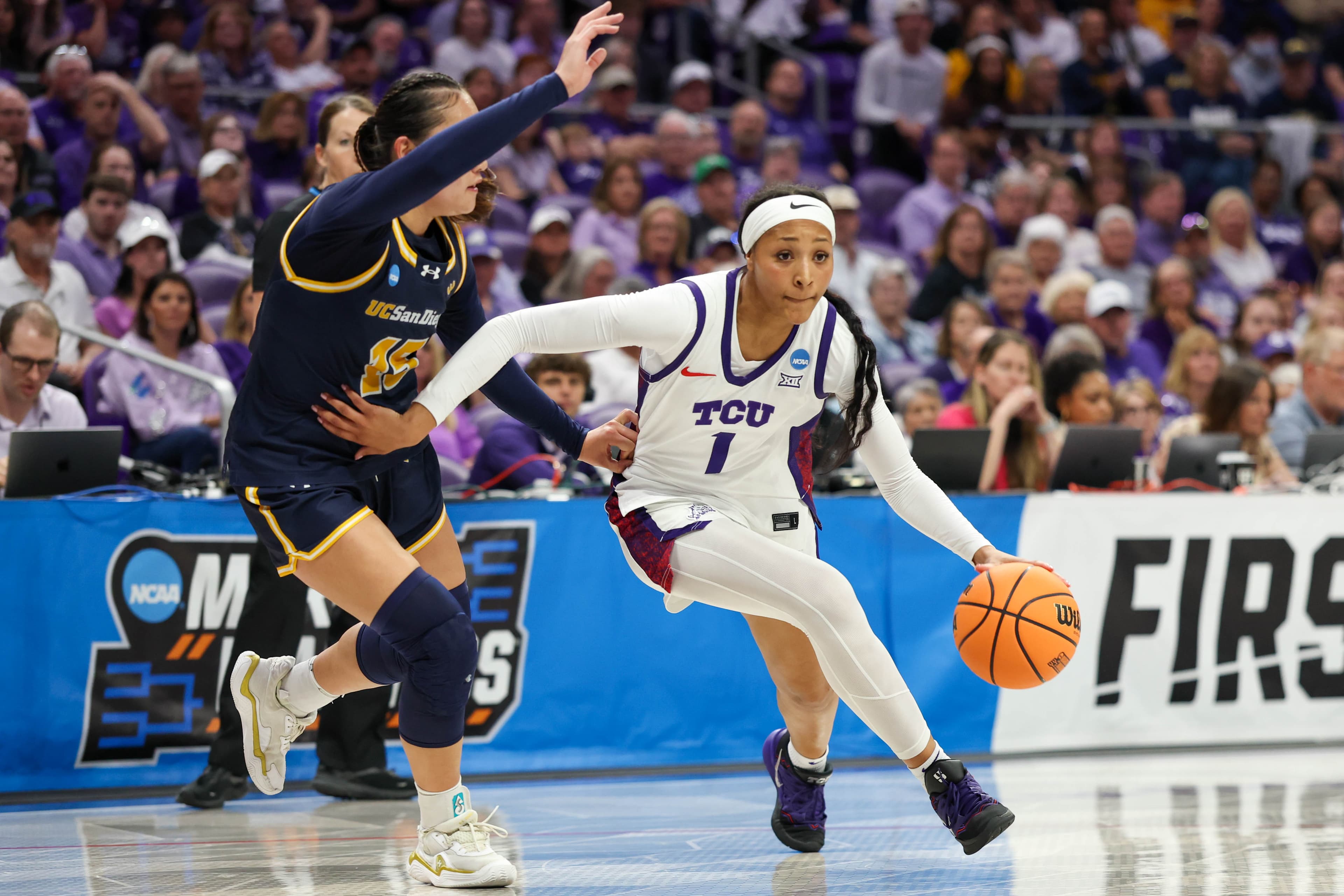 Women’s Basketball: No. 3 seed TCU takes down No. 14 seed UC San Diego in first round of NCAA Tournament