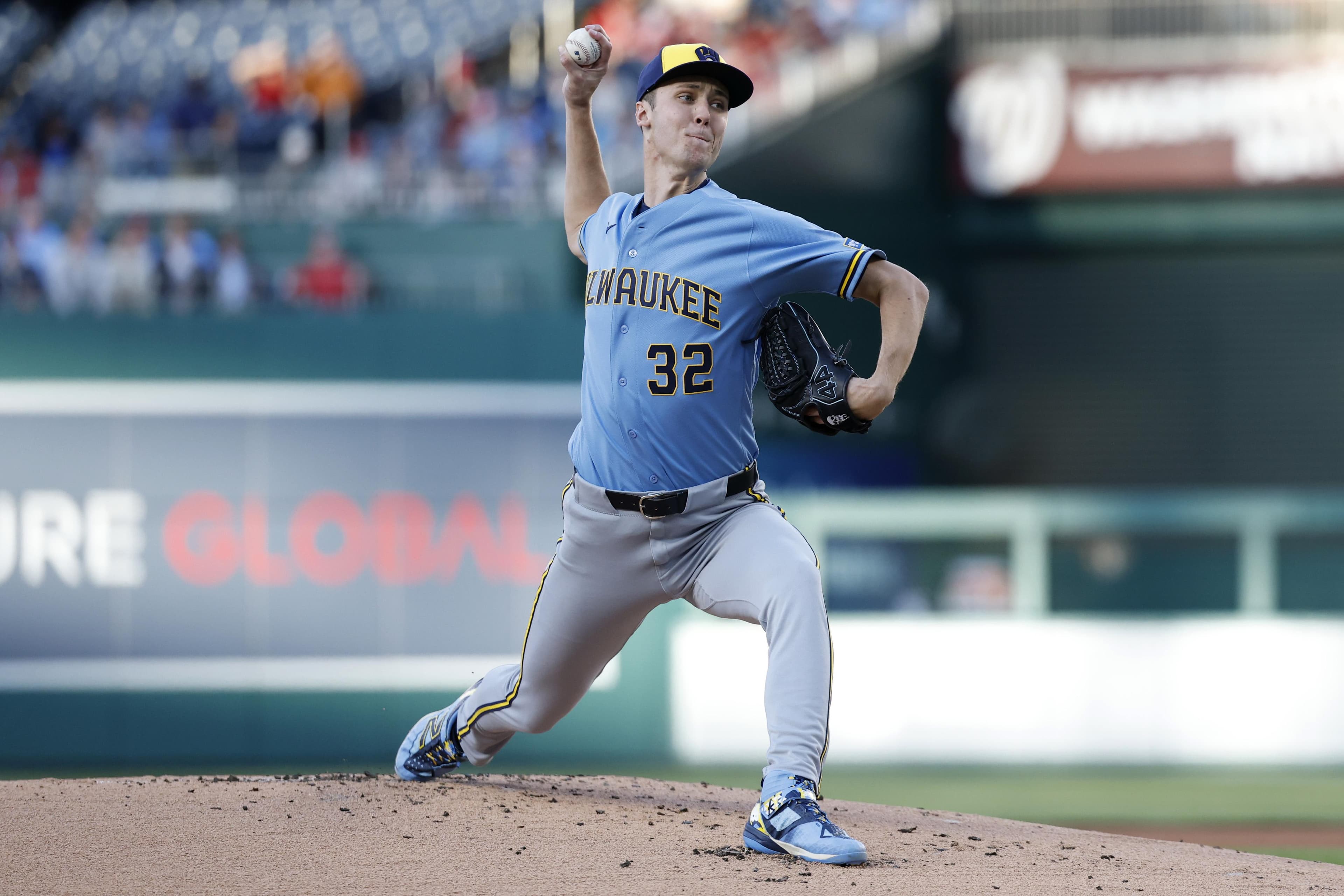Misiorowski throws 5 1/3 no-hit innings, leaves early in 6-1 victory