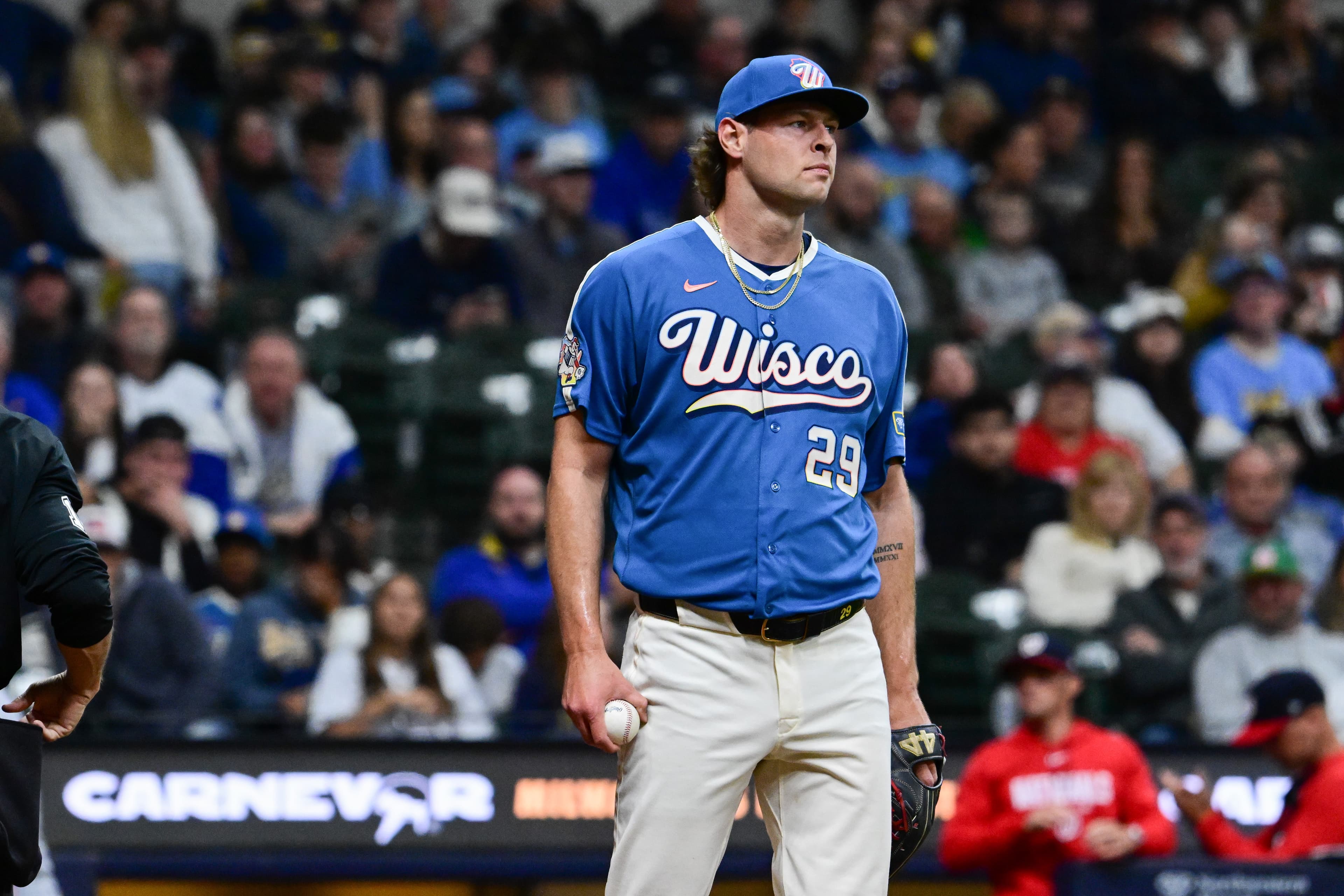 Trevor Megill implodes in ninth inning, Brewers lose 7-3