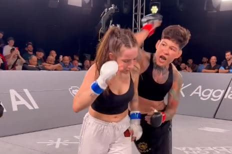 Karate Combat video: Larissa Pacheco scores knockout with skull-smashing elbow