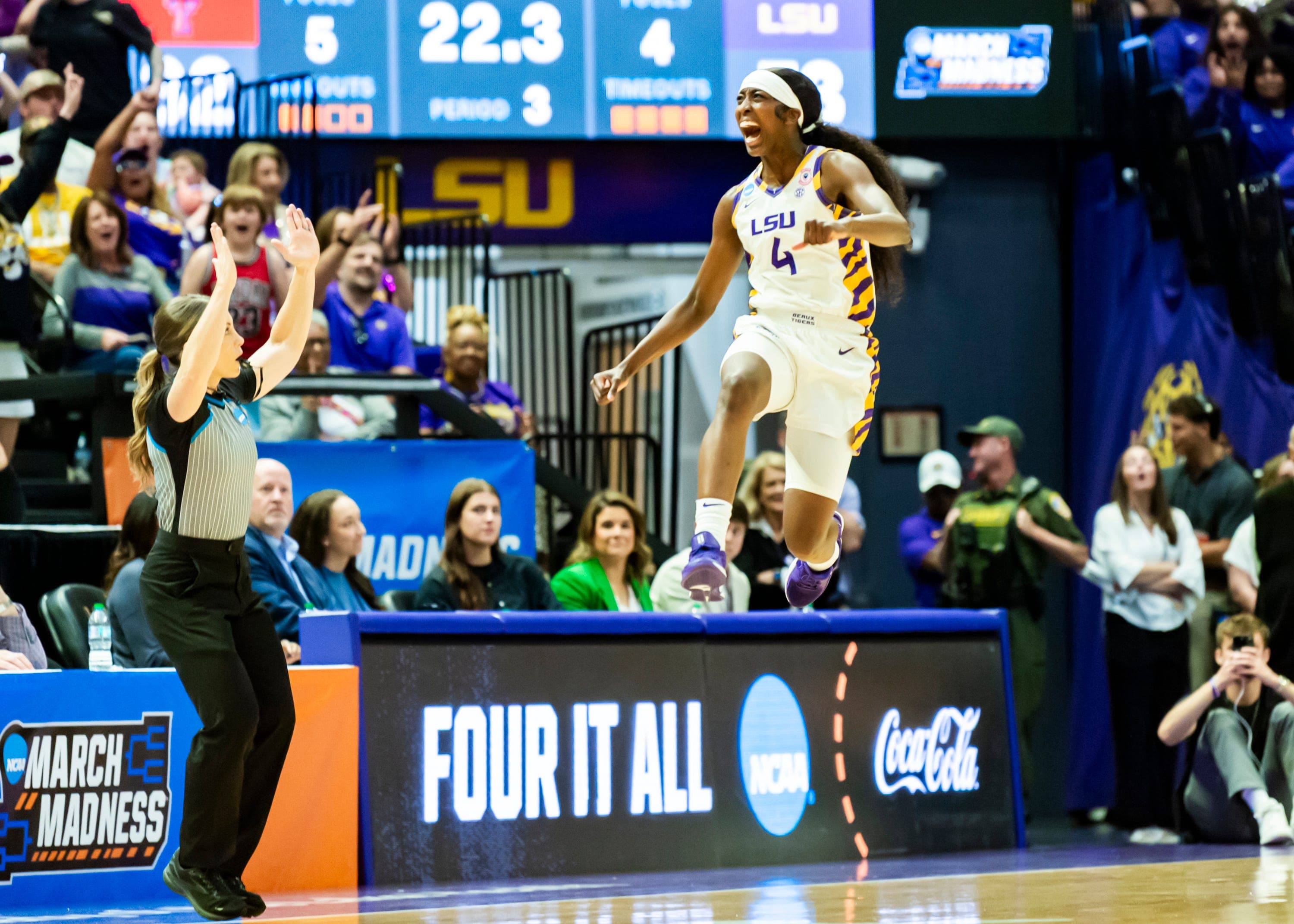LSU Destroys Texas Tech to Advance to Fourth Straight Sweet 16