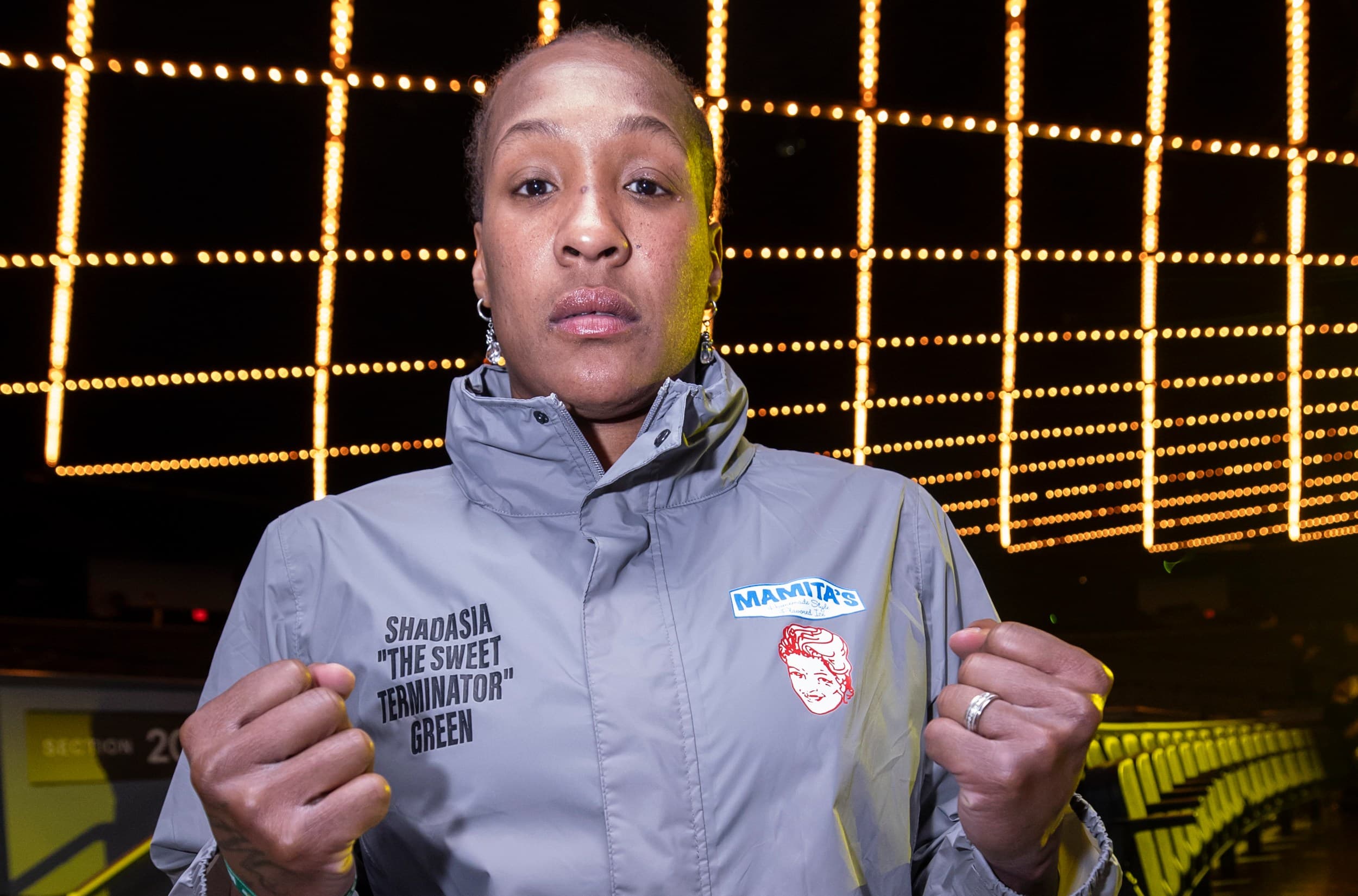 Shadasia Green taken from ring on stretcher after fight with Lani Daniels