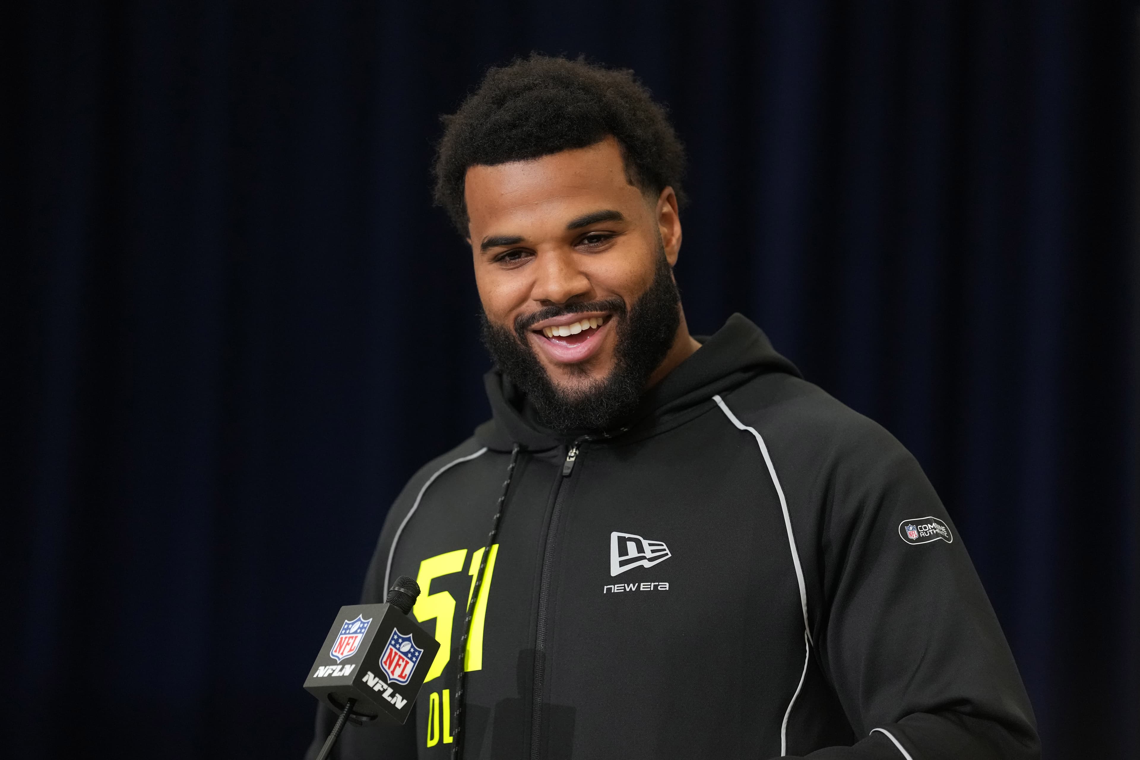 The Chargers select a very experienced EDGE Ahkeem Mesidor at No. 22