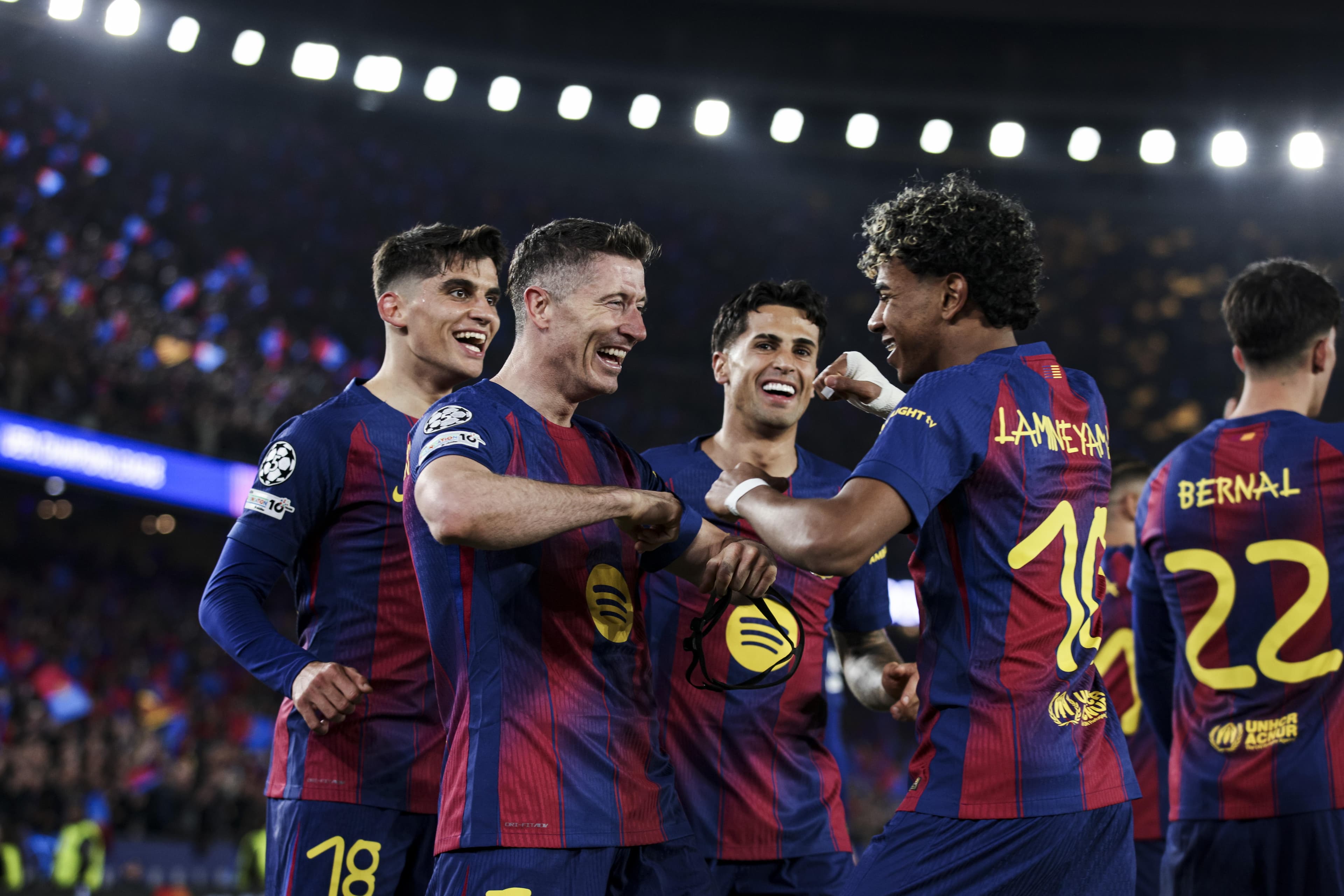 Records tumble as Lamine Yamal, Fermin Lopez and Robert Lewandowski make Champions League history with Barcelona