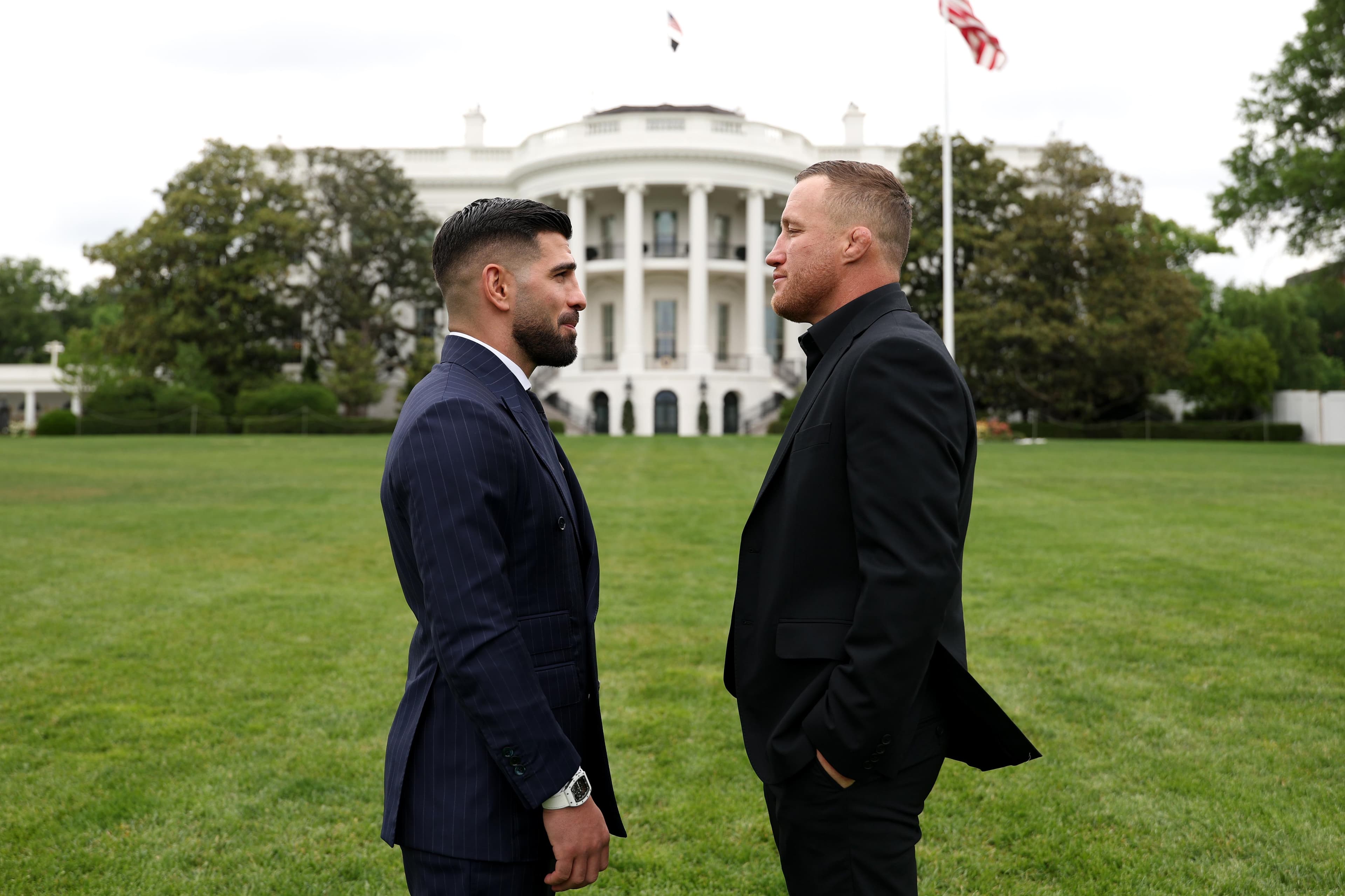 Video! Ilia Topuria and Justin Gaethje face off in front of the White House ahead of UFC Freedom 250