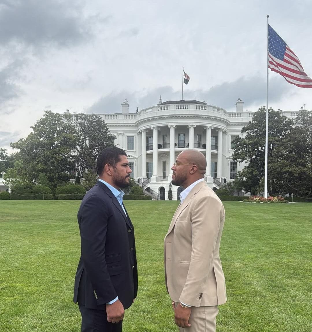 Size ‘em up! UFC White House gets first official staredown pitting Alex Pereira vs. Ciryl Gane