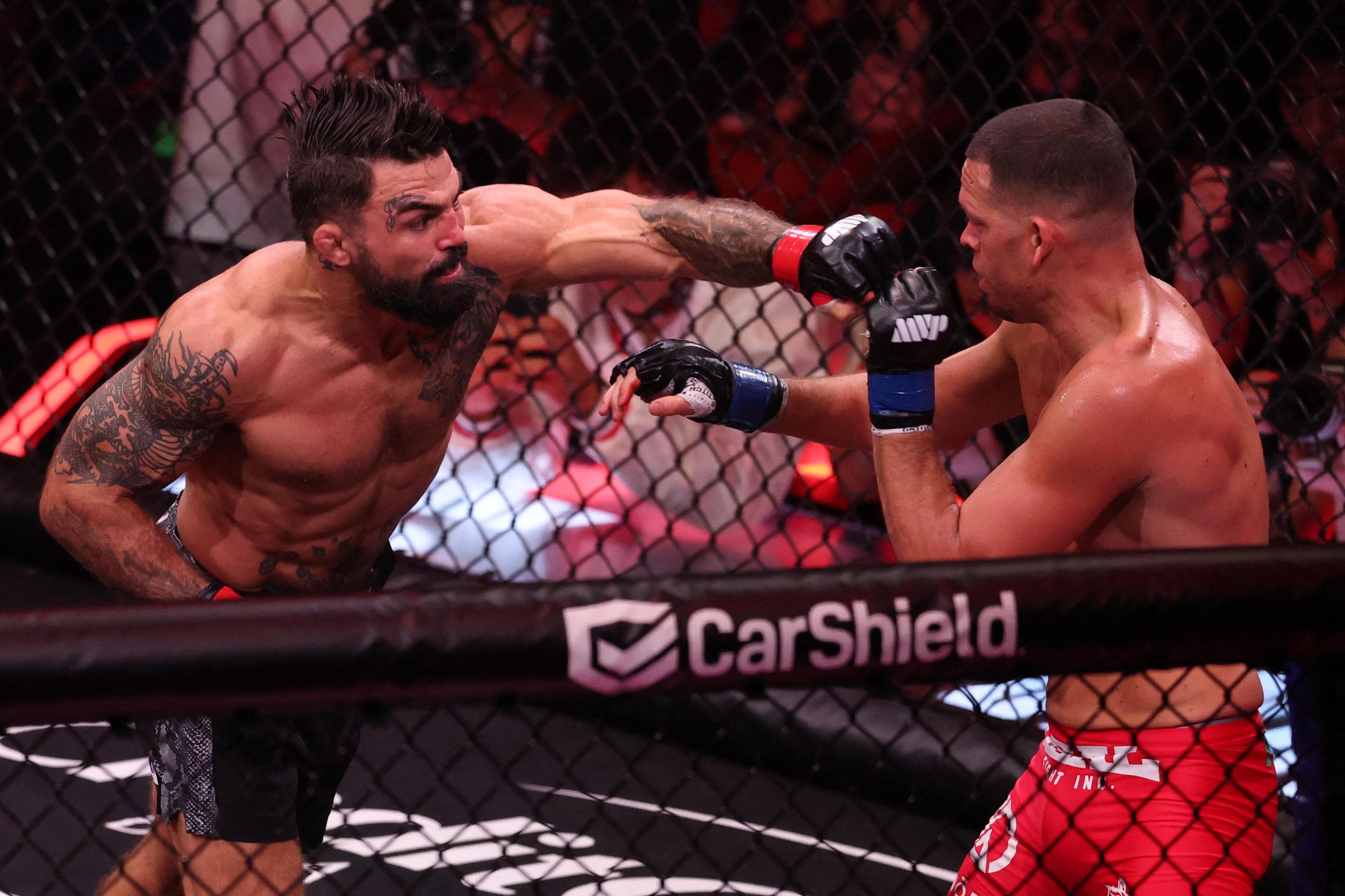 Rousey vs. Carano video: Mike Perry slices and dices Nate Diaz, fight stopped after Diaz suffers gruesome cuts