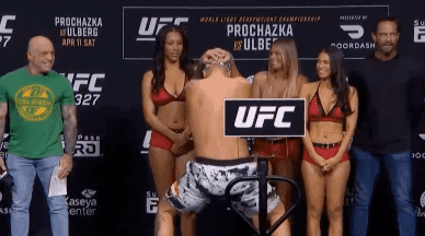 Josh Hokit dances in front of ring girls, steals the mic at UFC 327 ceremonial weigh-ins