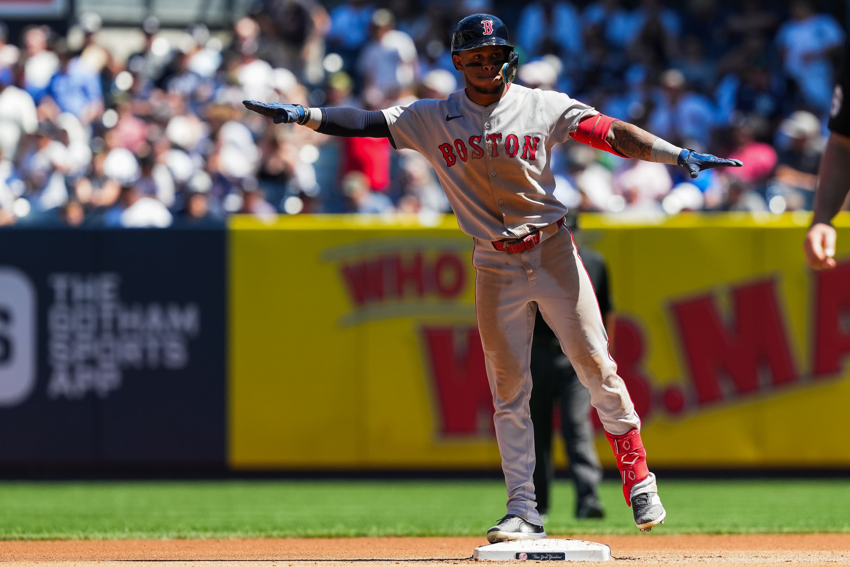 The Red Sox pelvic thrust hit celebration needs to go
