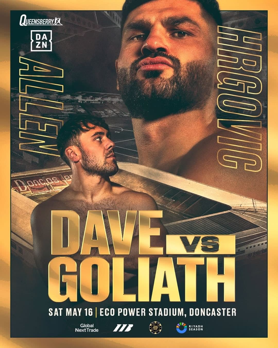 Dave Allen vs Filip Hrgovic official for May 16 in Doncaster