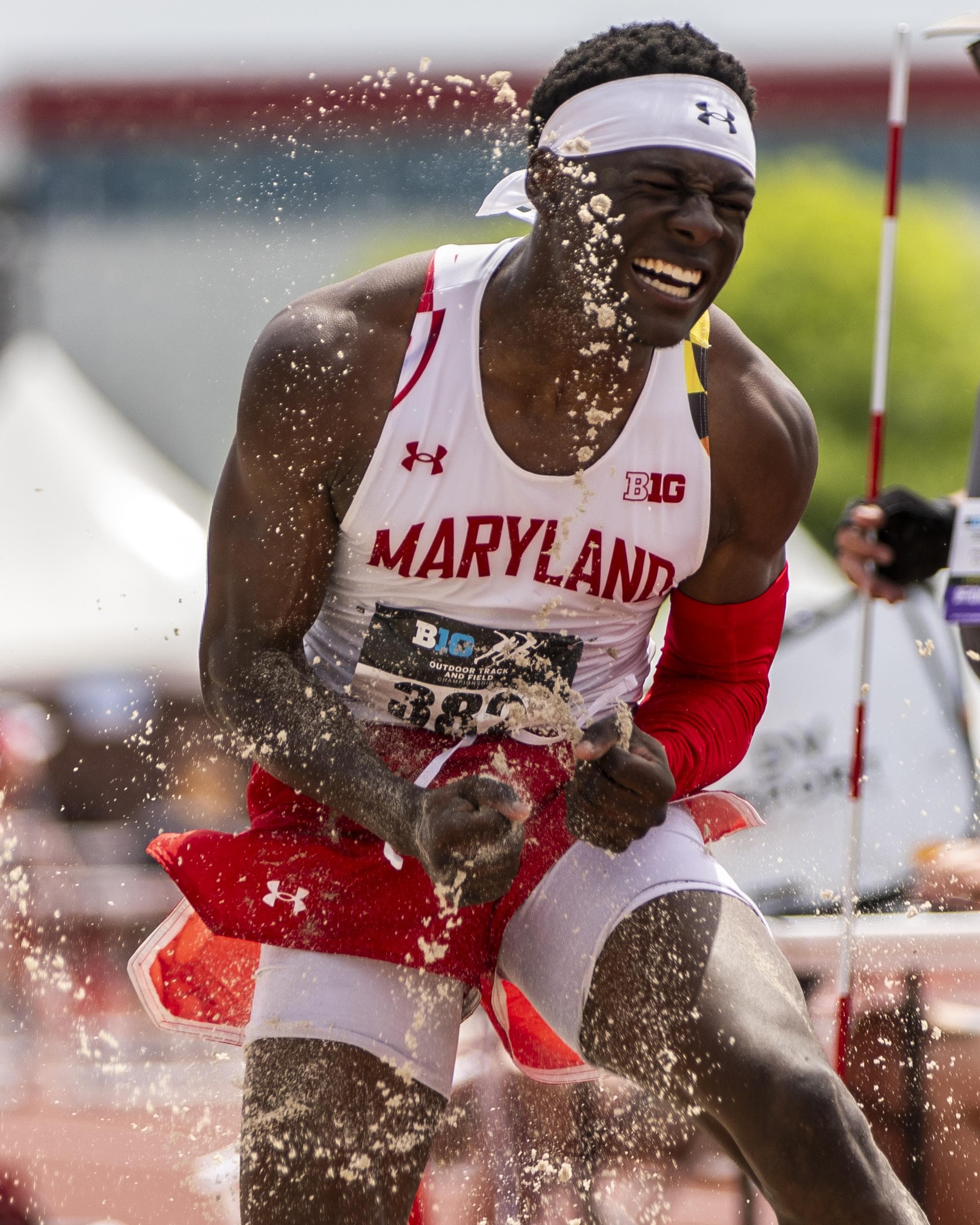 MM 5.19: Maryland dual-sport athlete Justin DeVaughn places fourth in 110m hurdles at Big Ten Championships
