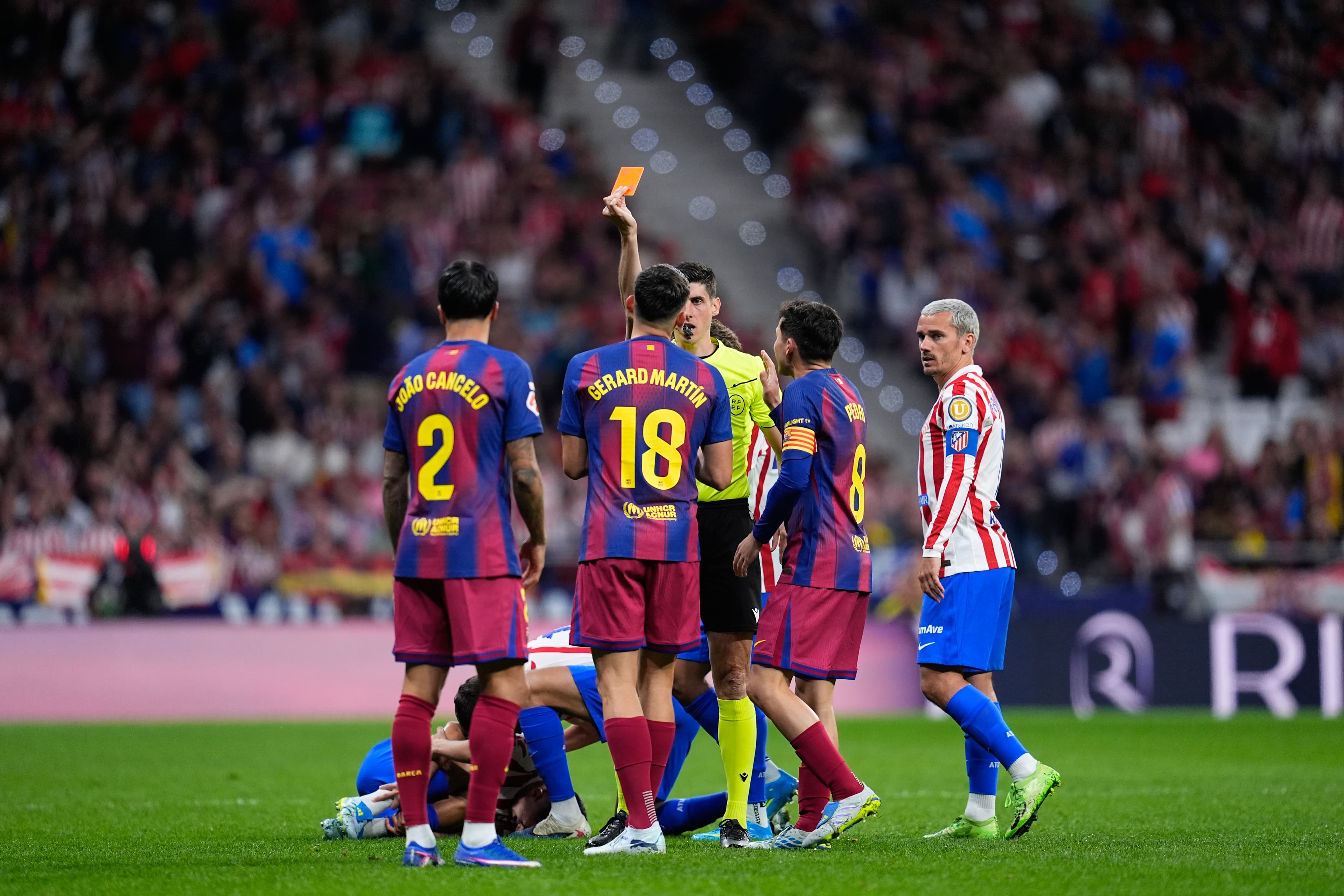 VAR audio of decision to overturn Gerard Martin’s red card for Barcelona vs Atletico released