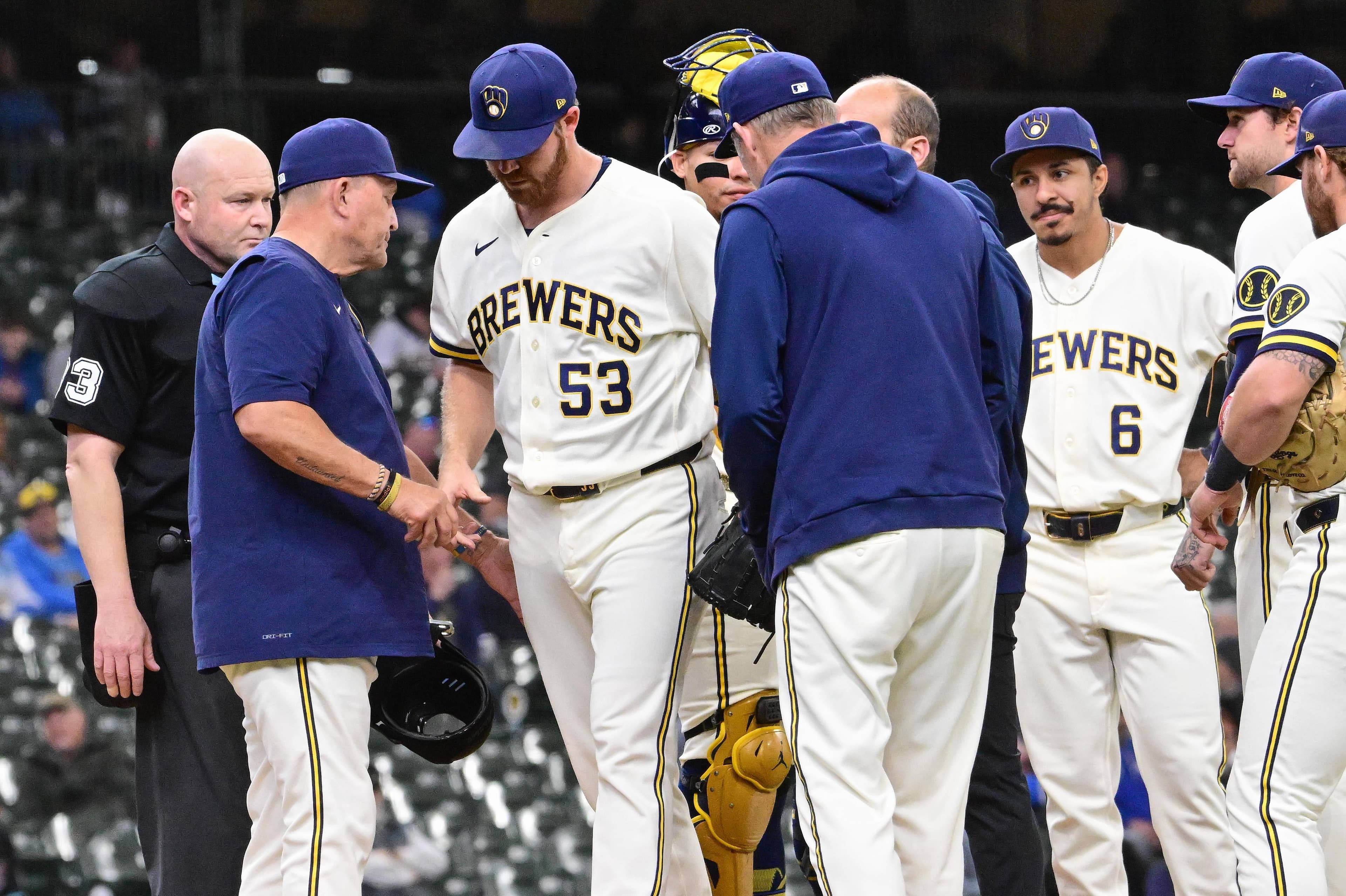 Brewers place Brandon Woodruff on IL with shoulder inflammation following Thursday’s early exit