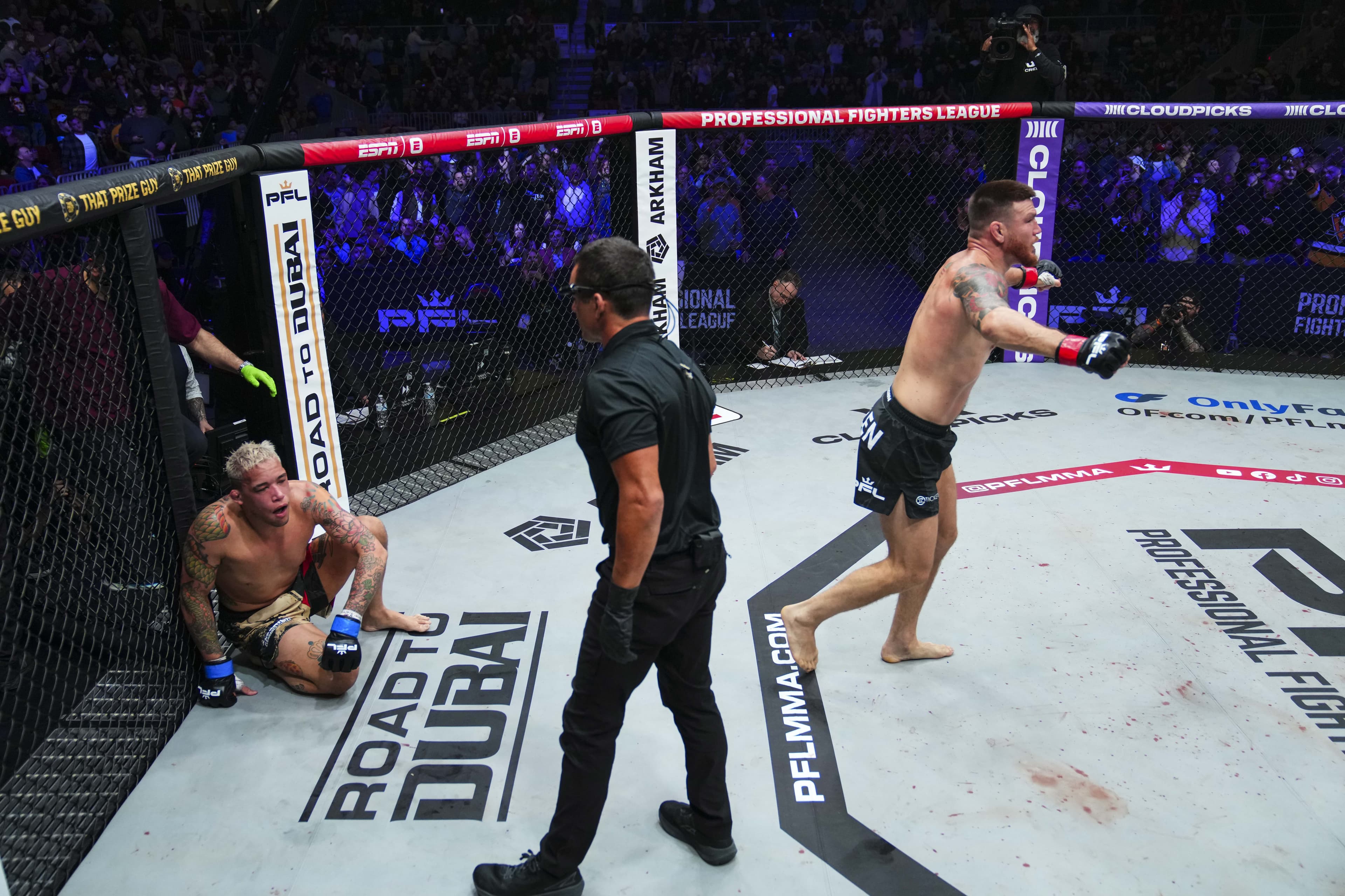 Highlights! Eblen, Kasanganay Shine With First-Round Stoppages At PFL Pittsburgh