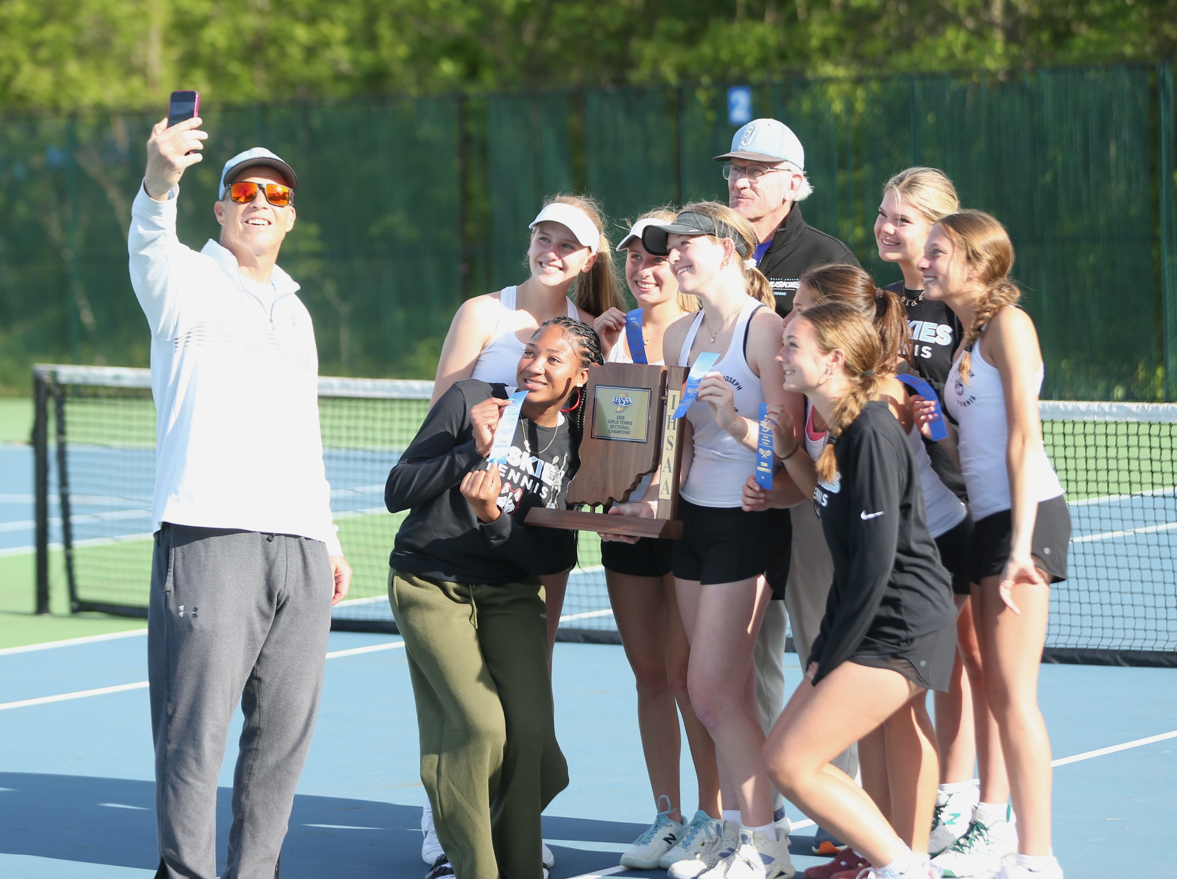 Coco Burfien standing out for sectional champion Saint Joseph girls tennis