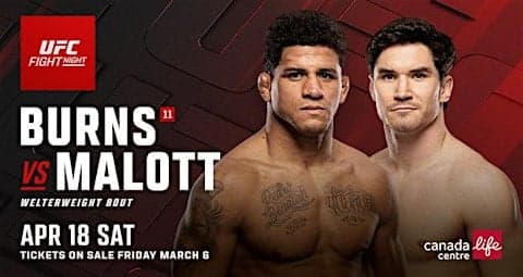 LIVE Burns vs. Malott: UFC Winnipeg Results & Highlights