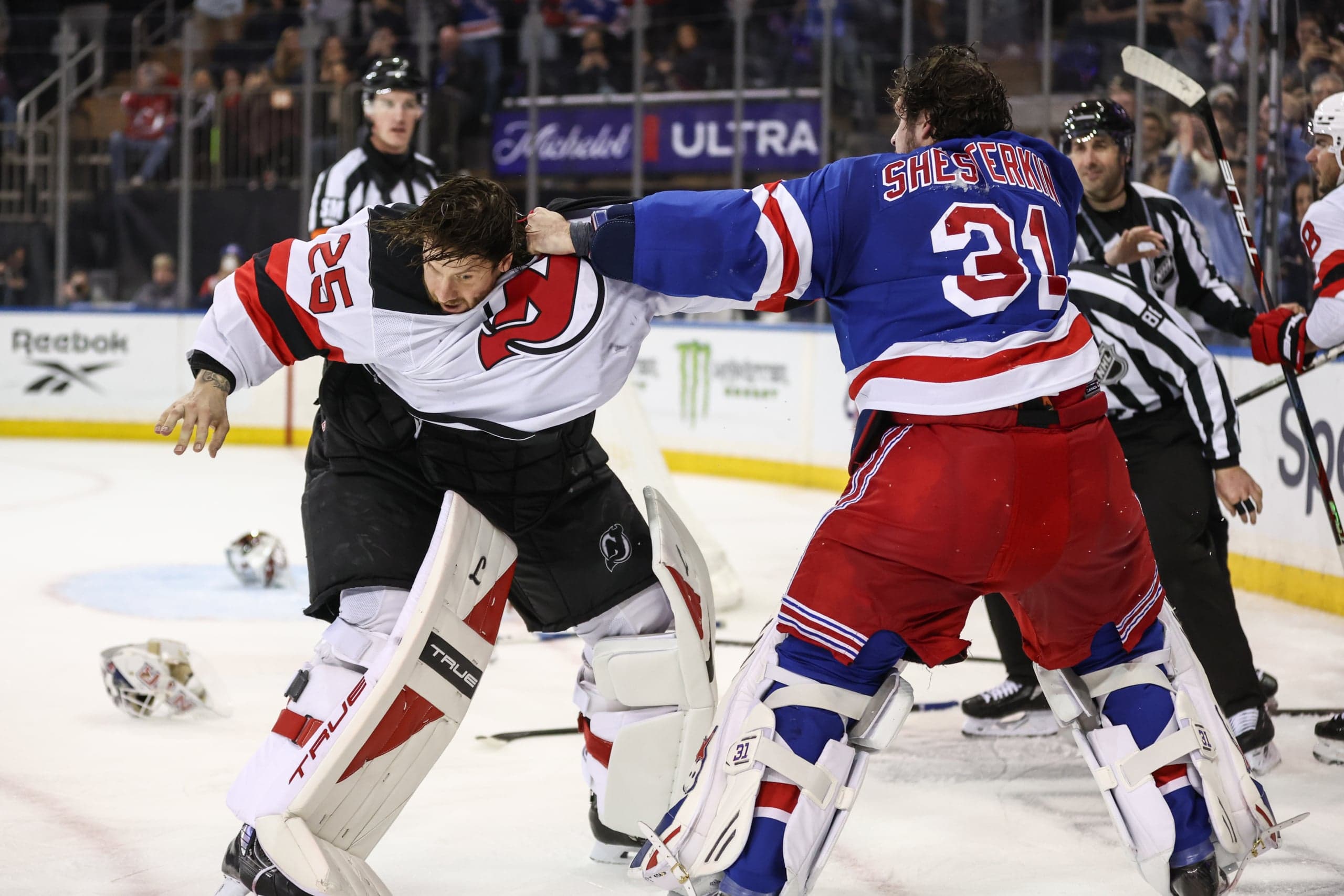 Devils Lose Game, Fight to Rangers at MSG
