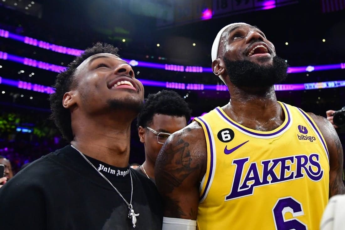 Lakers’ LeBron James on breaking backboard vs Bronny James