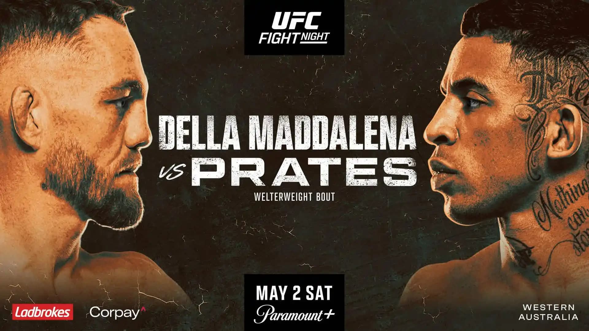 LIVE UFC Perth: Della Maddalena vs. Prates Results & Highlights