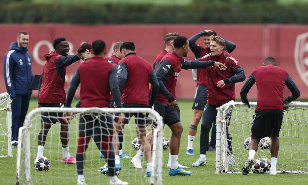 Martin Odegaard was absent from the Arsenal team walk this morning ahead of Fulham clash
