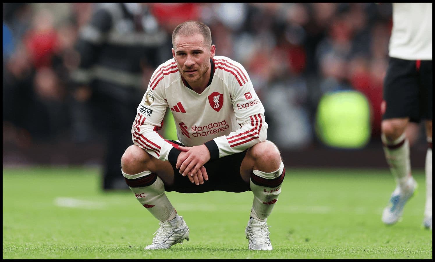Watch: Liverpool needed three men to dispossess 7.3-rated United ace who nutmegged Mac Allister