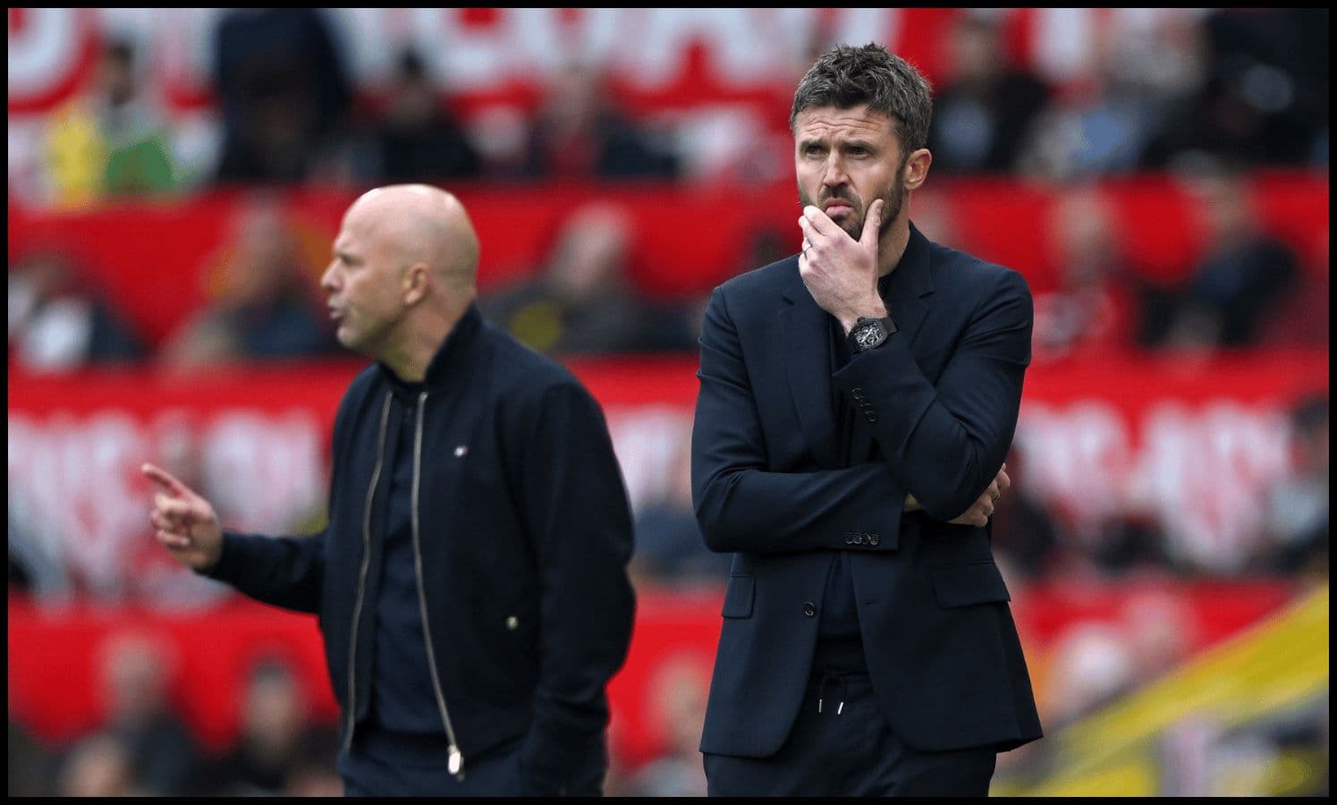 Watch: Michael Carrick spotted comforting struggling Man Utd man who had to apologise to fans for second-half blunder