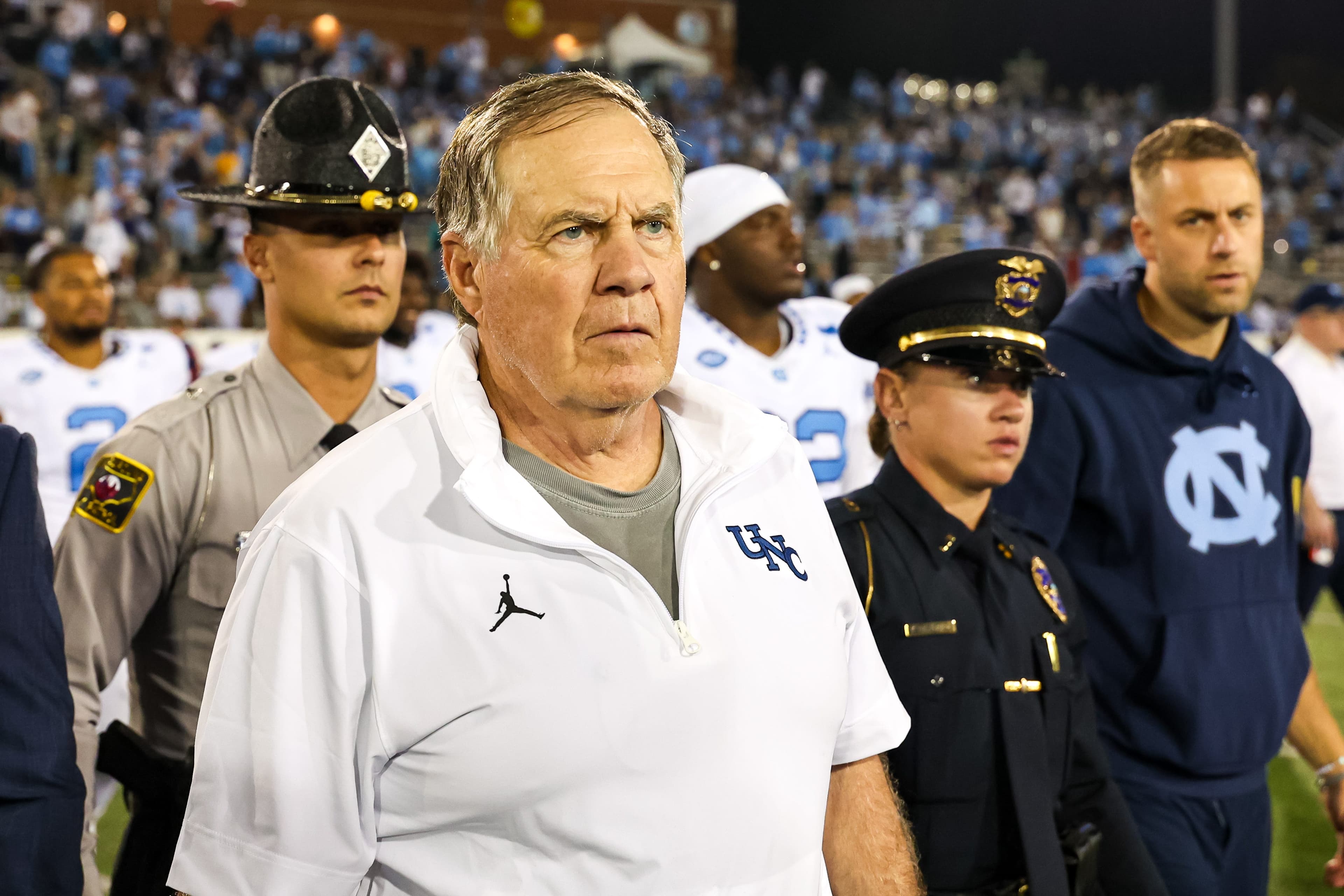 What Bill Belichick said before UNC's first practice