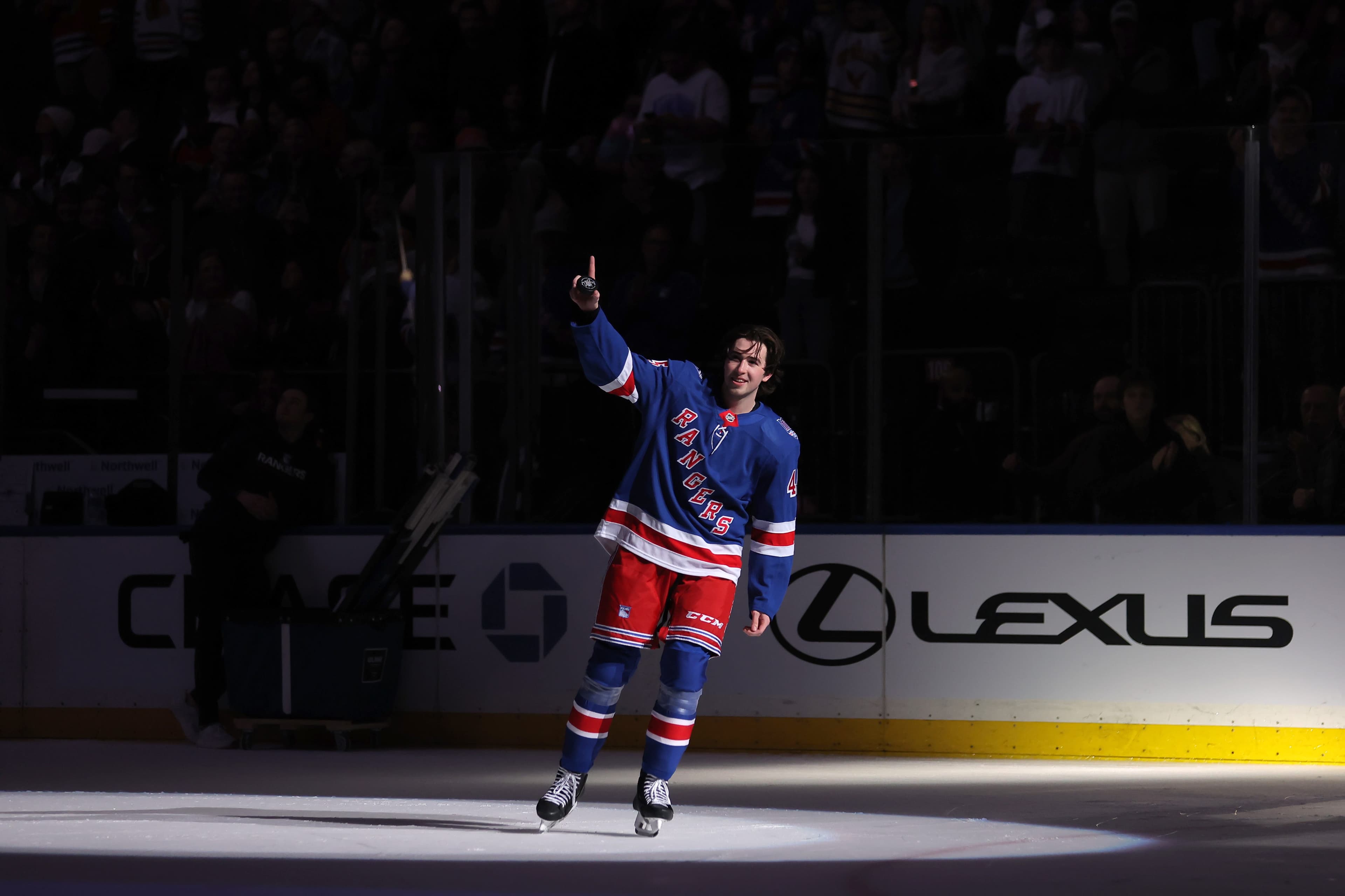 Drew Fortescue earns assist in NHL debut for Rangers
