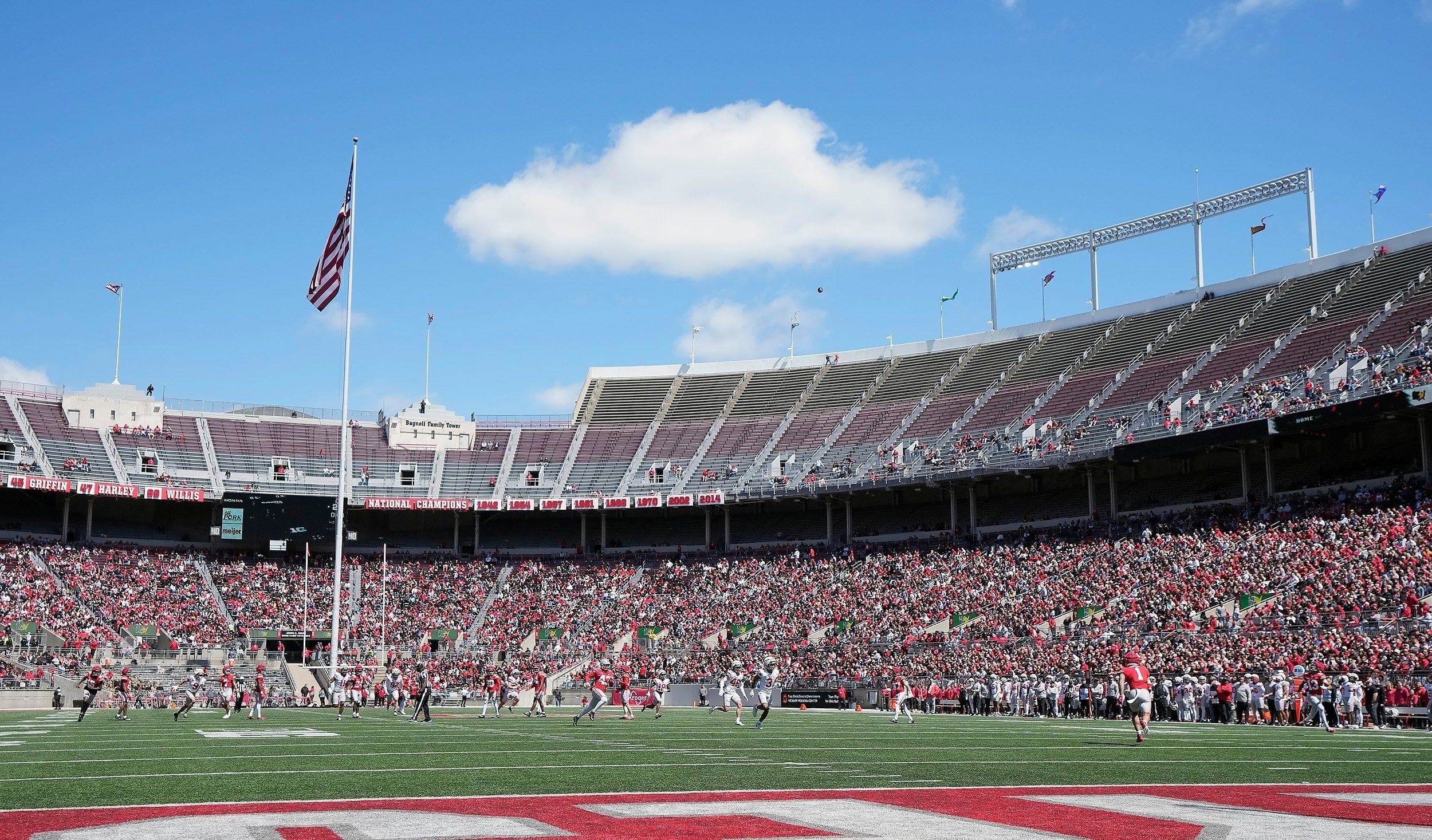 Ohio State football spring game faces potential storms. See forecast