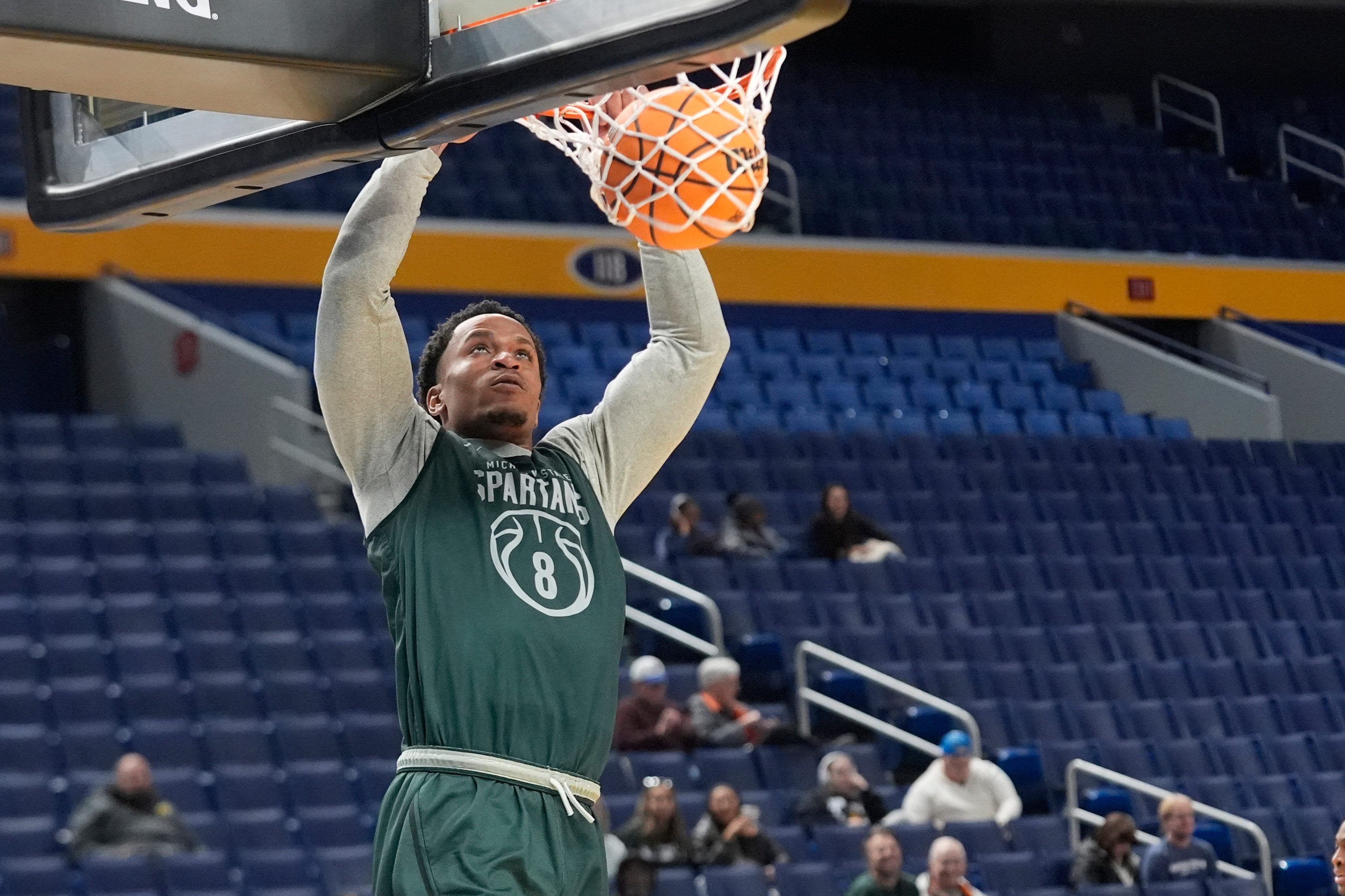 Kaleb Glenn talks Michigan State vs Louisville basketball in March Madness