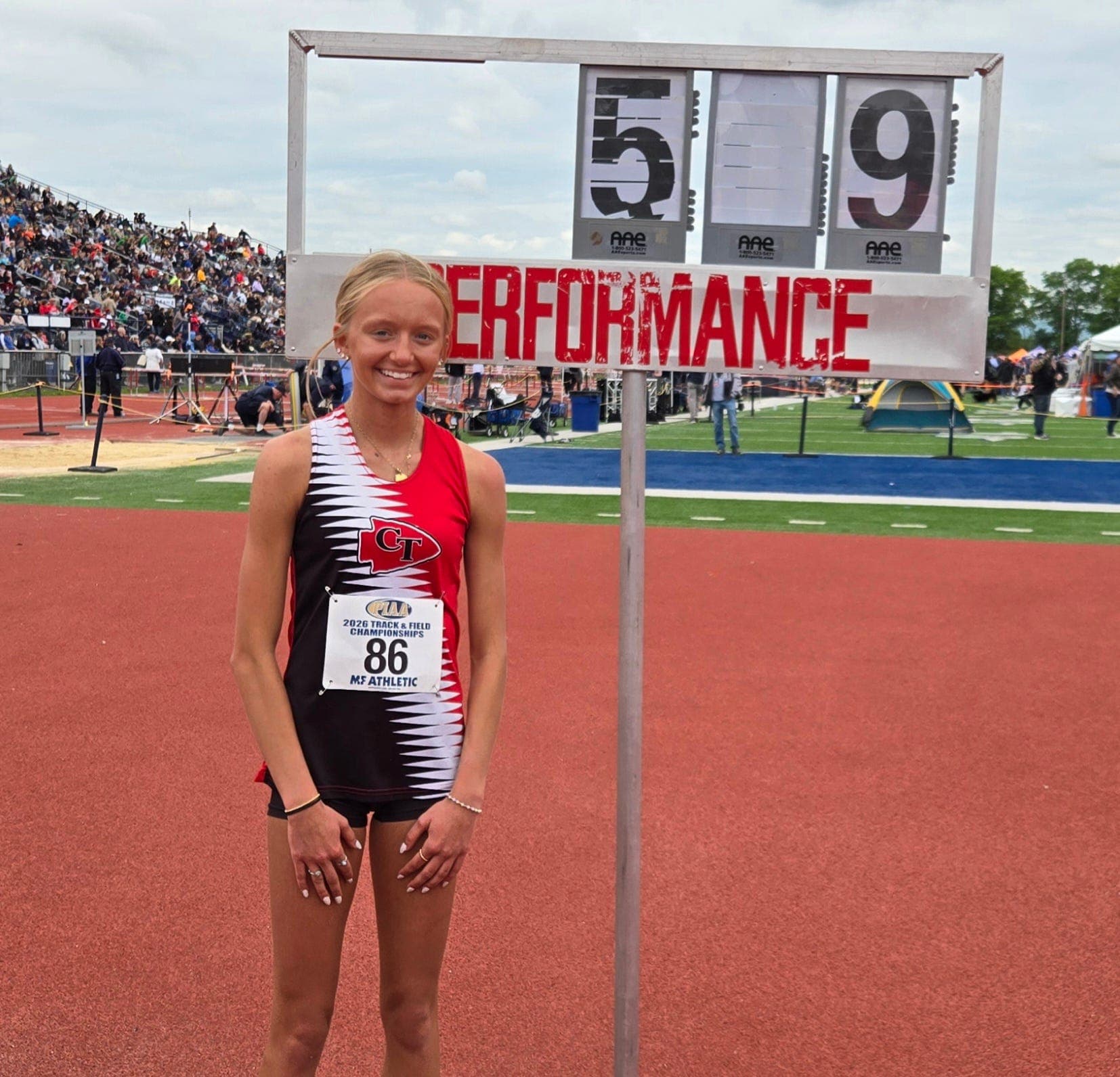 Baylee Sleek defends PIAA 2A girls high jump championship