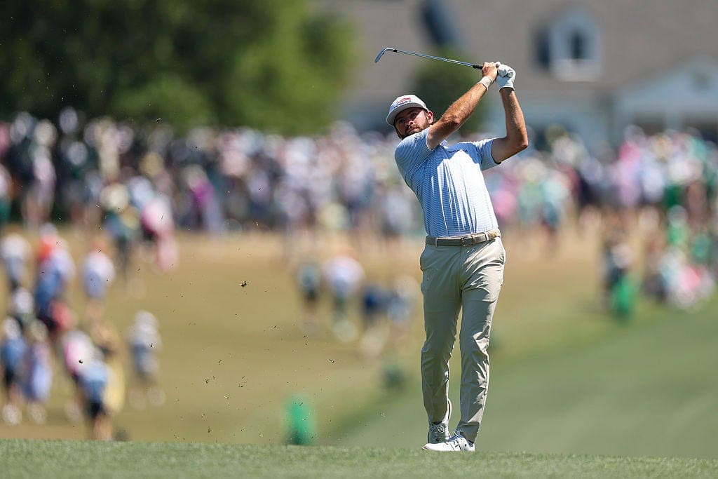 Cameron Young strikes early and late for share of the Masters lead