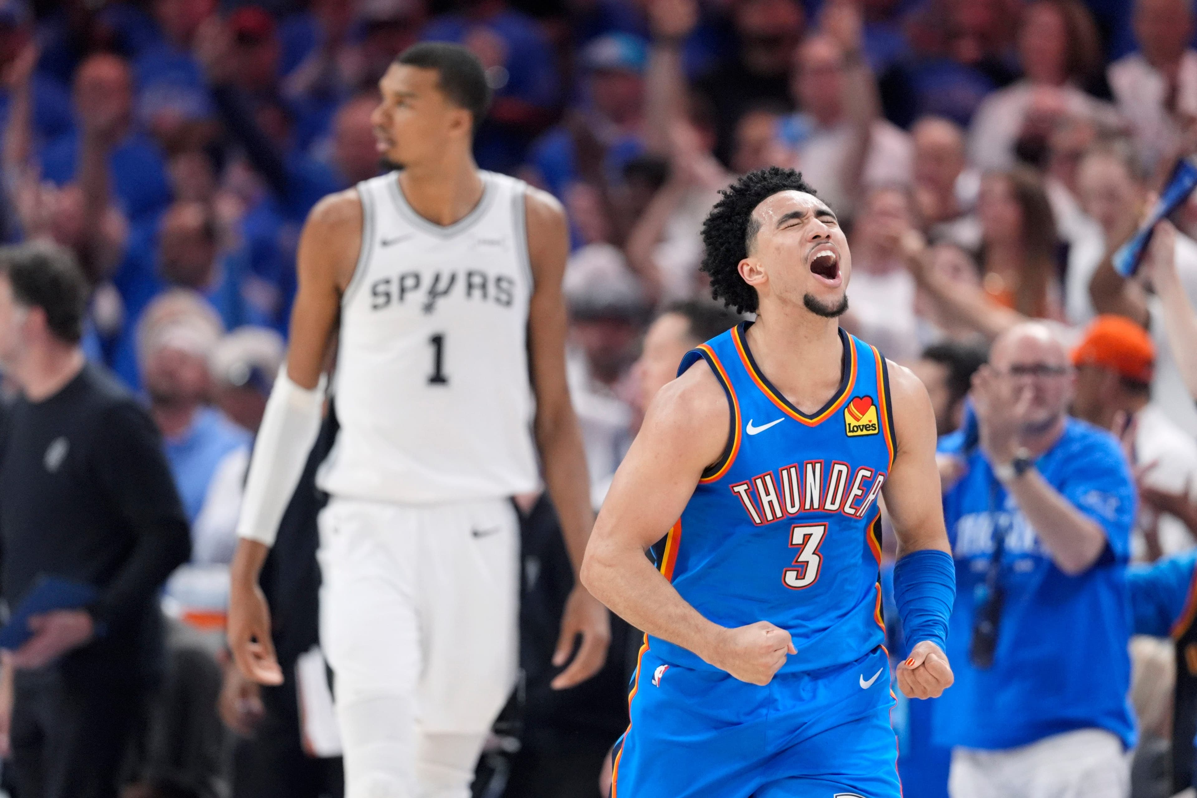 Alex Caruso, Jared McCain making sure Thunder bench depth is felt by Spurs in West finals