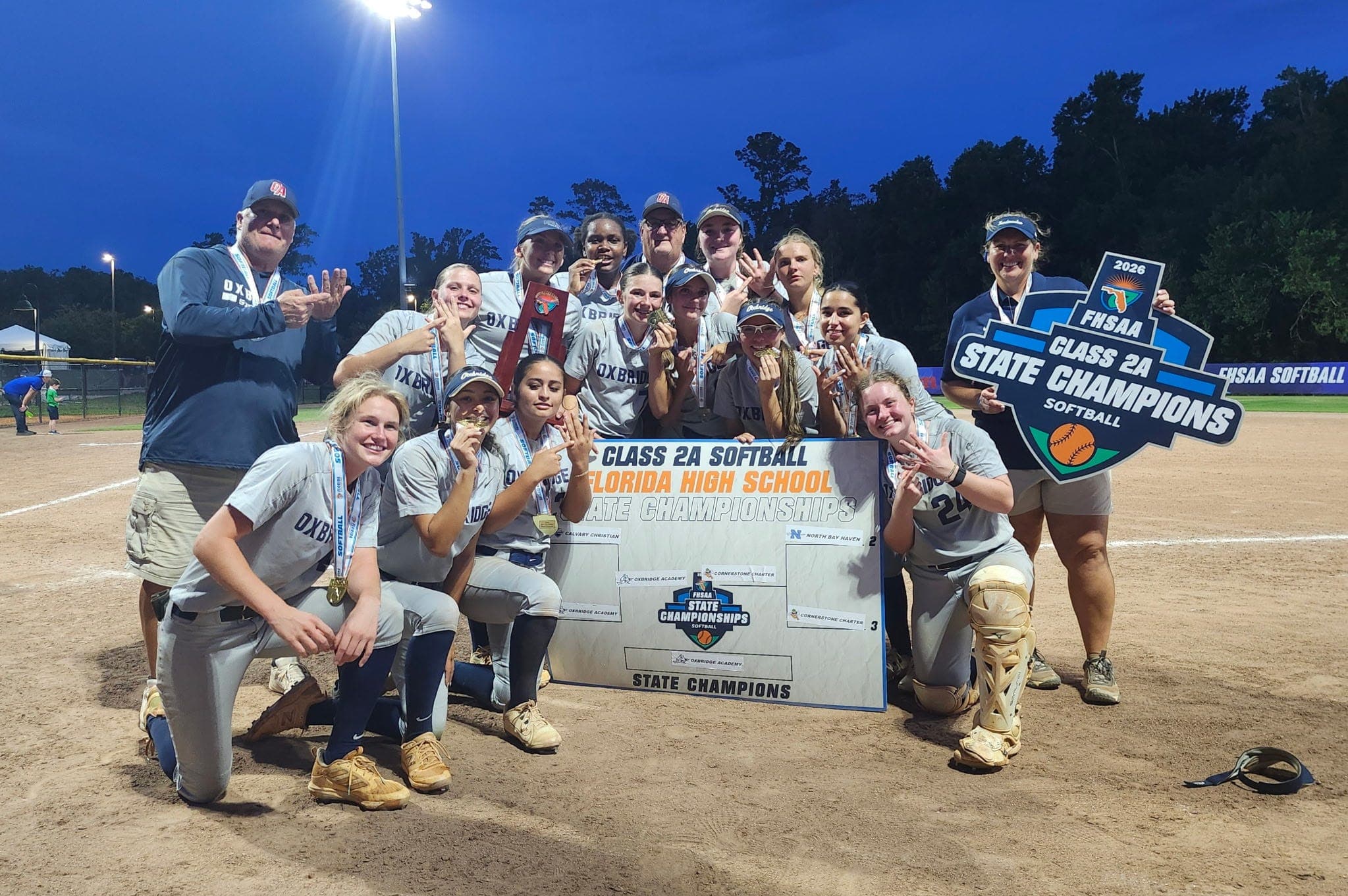Oxbridge Academy softball makes history with first state championship
