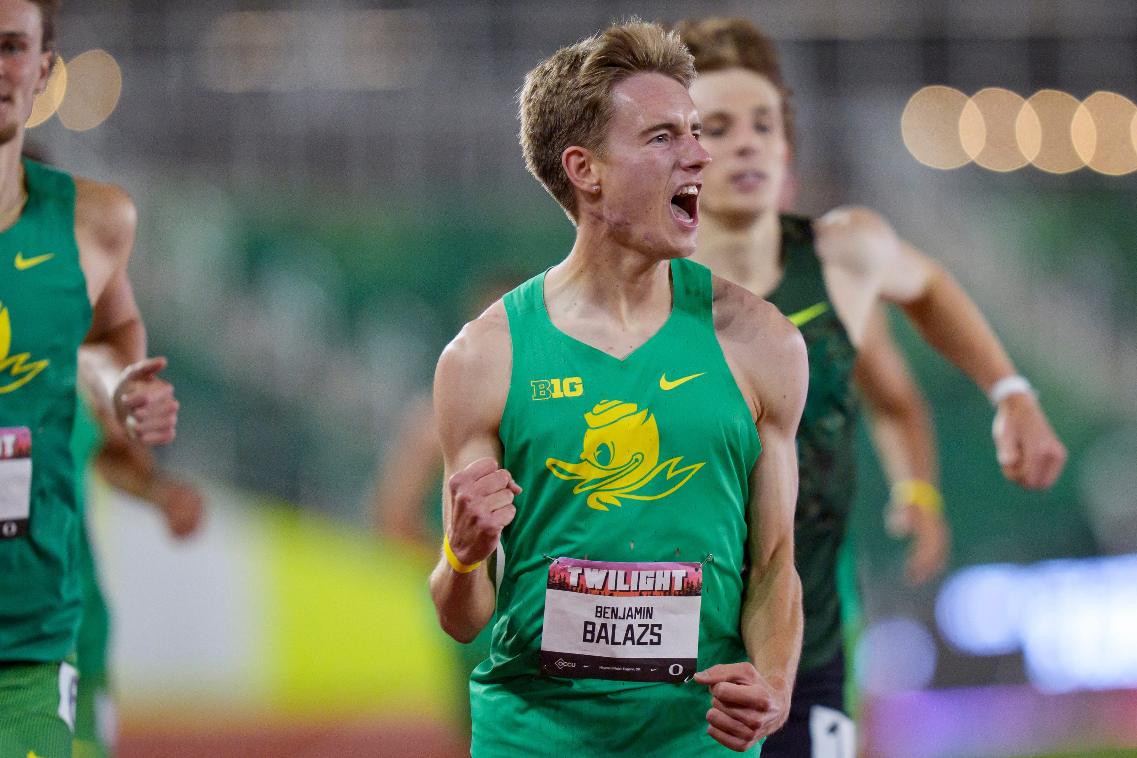 Benjamin Balazs wins again, Oregon men in 1st at Big Ten track champs