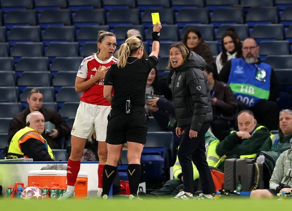 Chelsea 1-0 Arsenal: Sonia Bompastor sent off after Katie McCabe’s hair pull in fiery finale