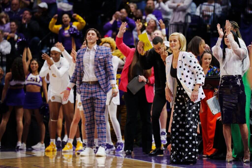 The sparkliest Sweet 16 sideline: Meet Kim Mulkey’s chic LSU coaching staff