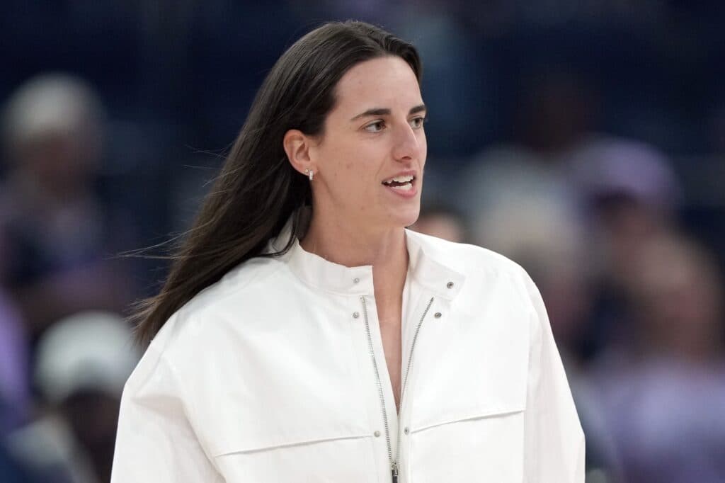 Caitlin Clark flexes outfit for Indiana Fever game