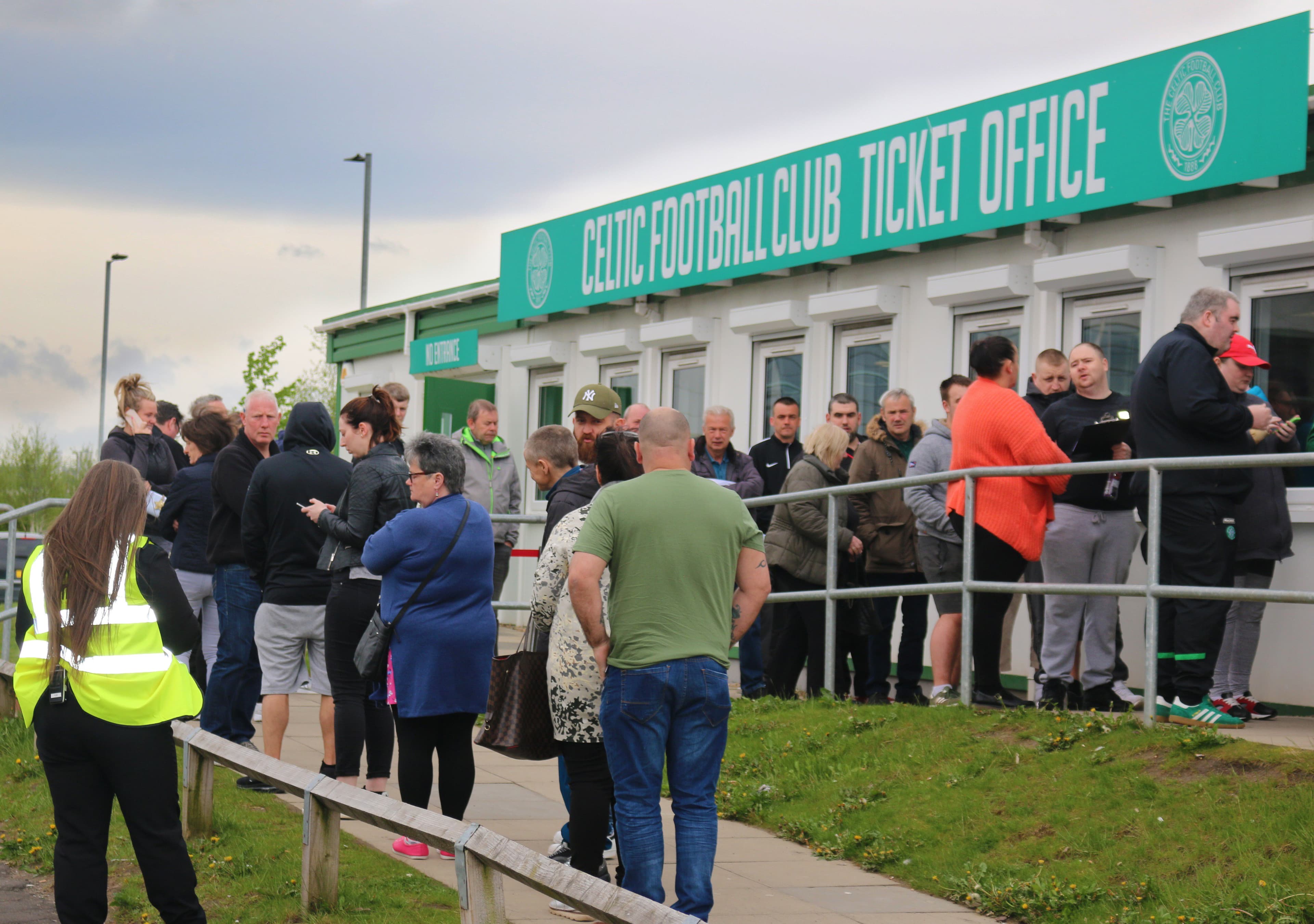 Celtic Ticket Office this morning look like proper April Fools