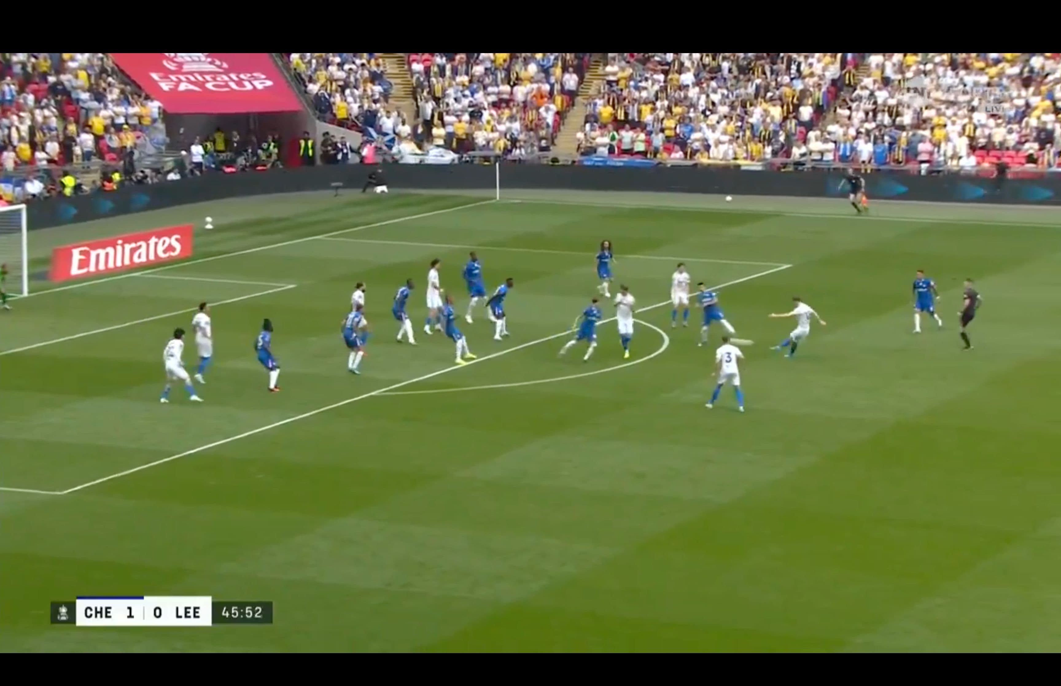 (Video): Superb stop from power drive keeps Chelsea ahead against Leeds
