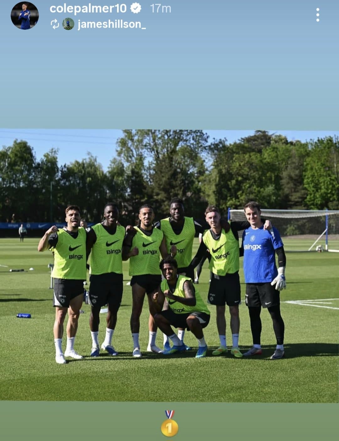 Enzo Fernandez and Cole Palmer post on socials as Chelsea return to training