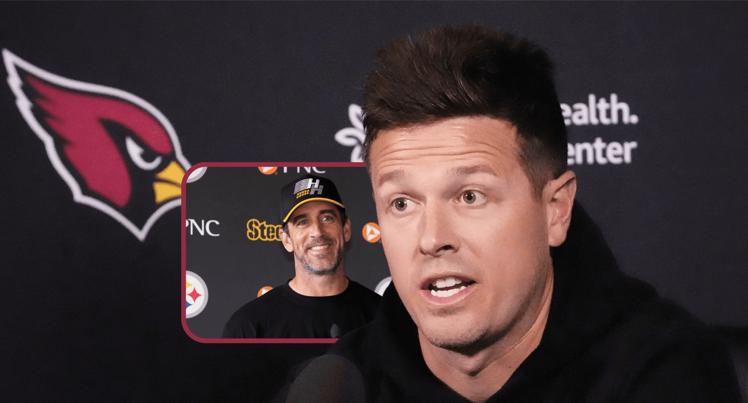 Cardinals head coach, wide receiver address Aaron Rodgers