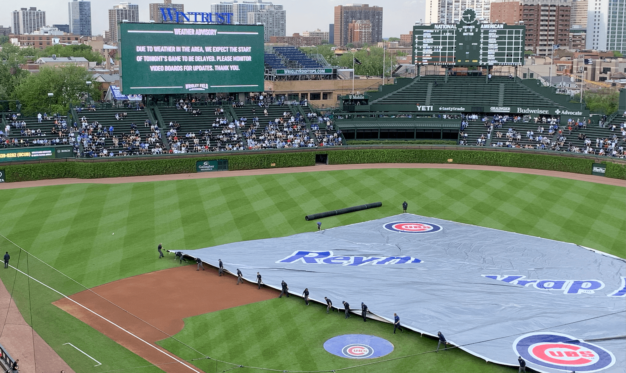 Rescheduled Reds-Cubs game at Wrigley Field delayed by rain anyway