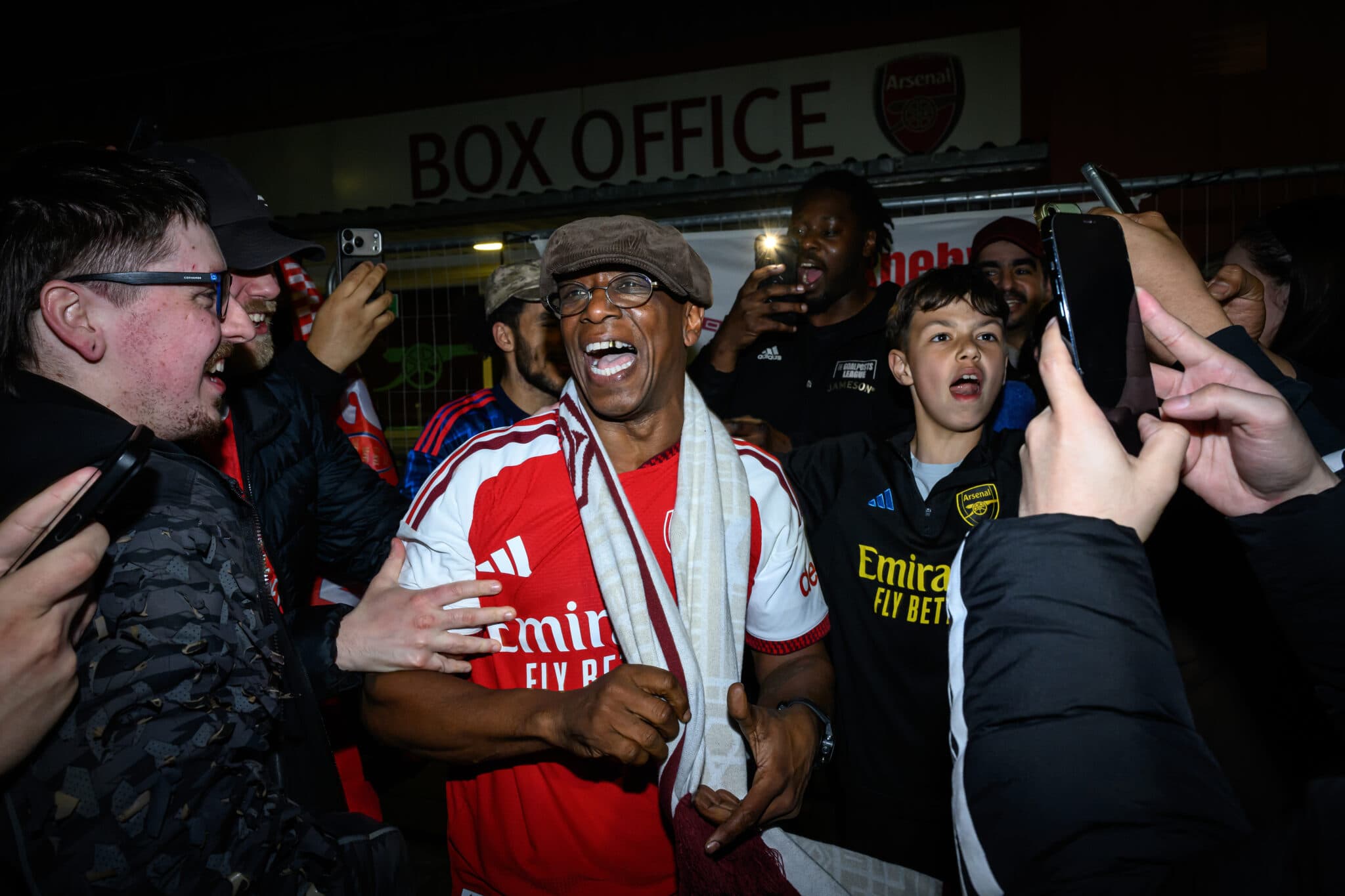 We deserve it! Ian Wright celebrates Arsenal title win