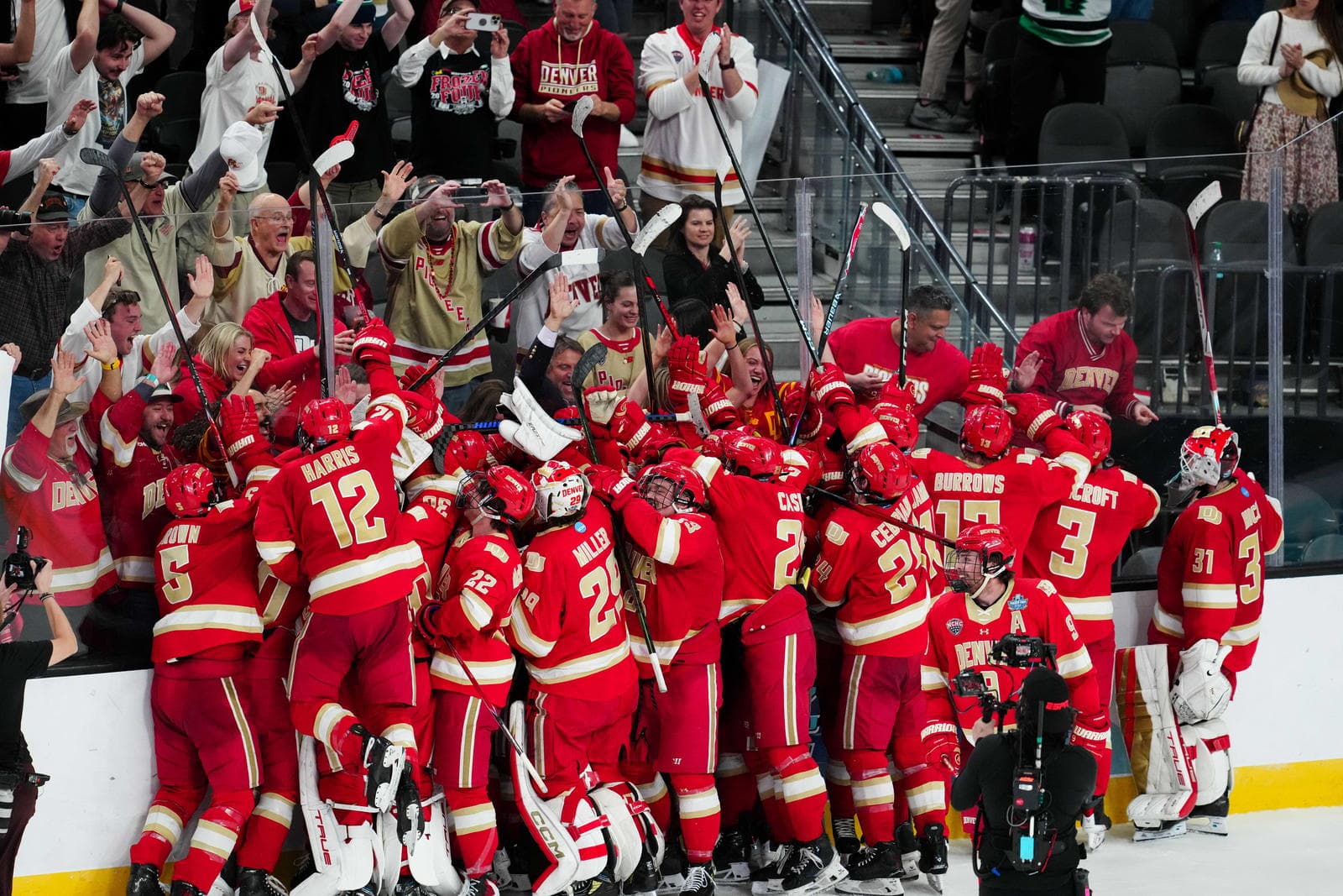 Denver Stuns Top Seeded Michigan In Double Overtime In NCAA Frozen Four