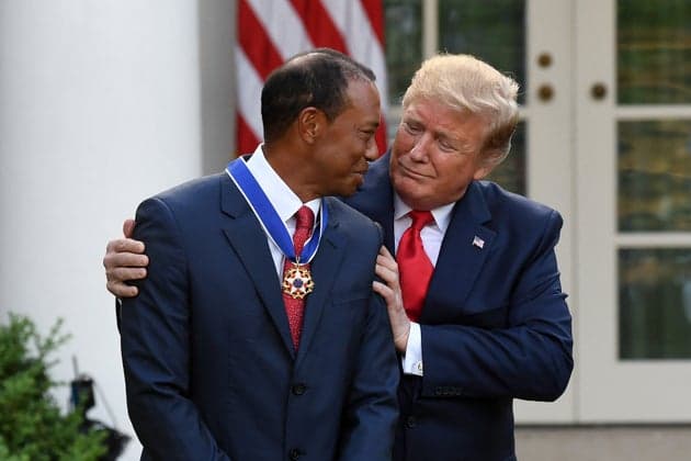 Trump Says Friend Tiger Woods 'Lives A Life Of Pain' But Is 'Doing Great' After DUI Car Crash
