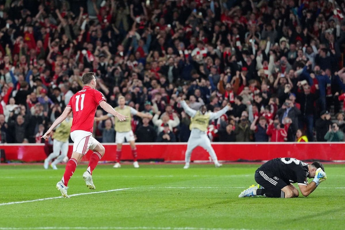 Chris Wood penalty gives Nottingham Forest edge over Aston Villa in Europa League semi-final