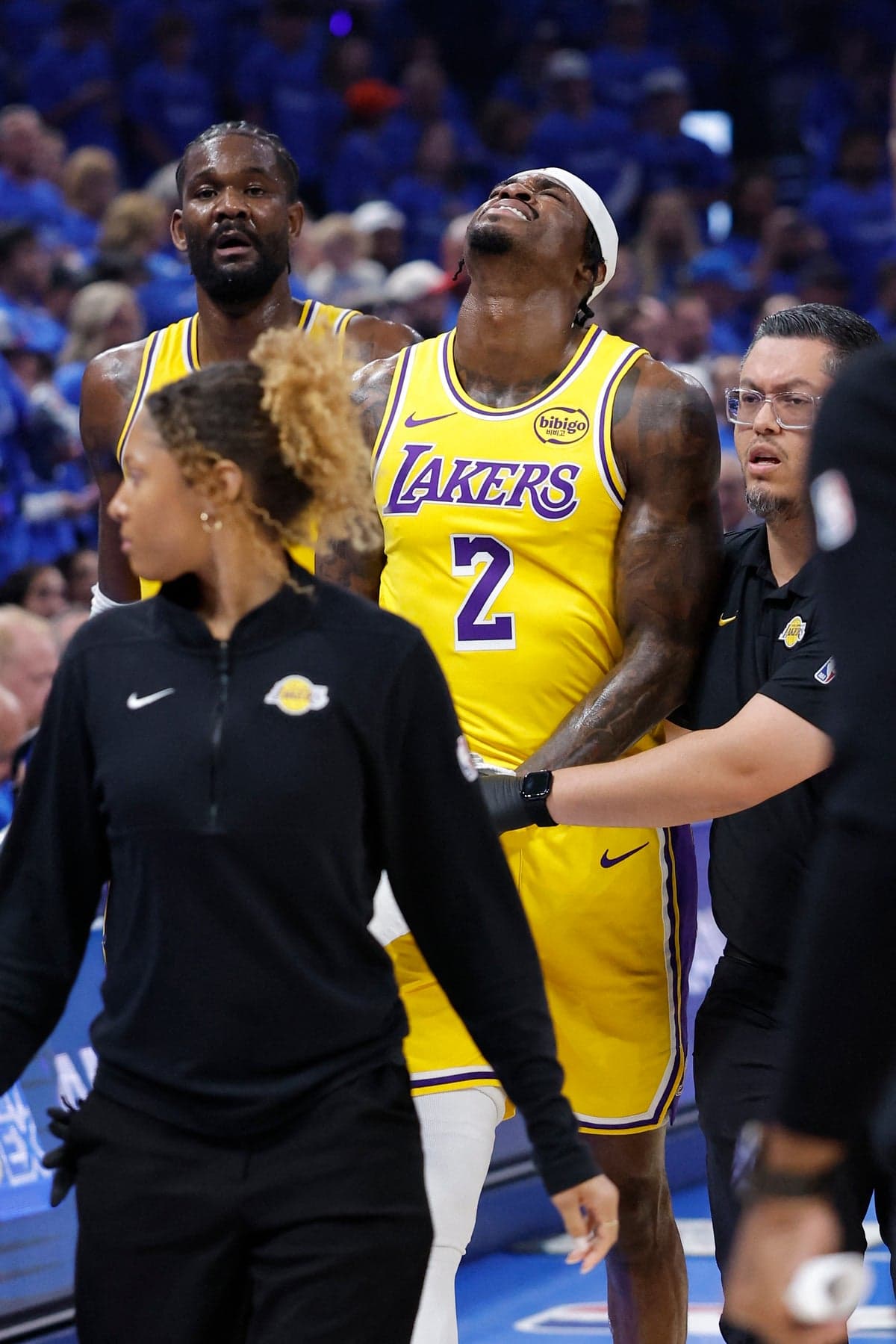 Freak injury horror for Lakers star Jarred Vanderbilt as he suffers gruesome pinkie break