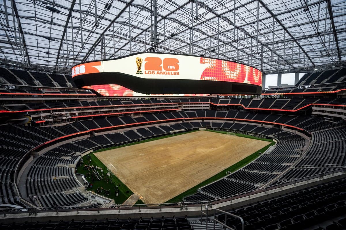 Los Angeles’ World Cup stadium awaits new grass pitch 30 days before its first match
